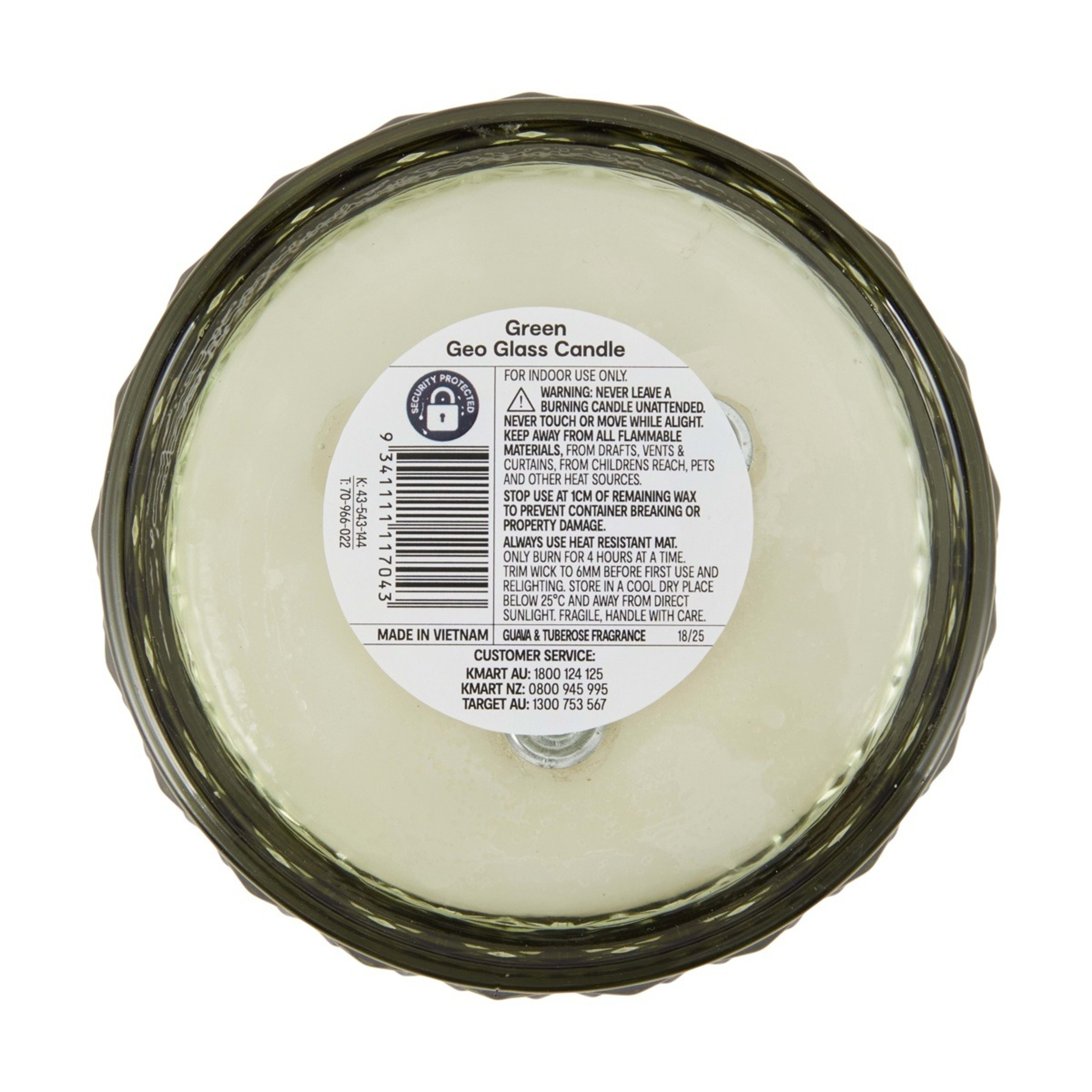 5 Green Geo Glass Candle, 5 of 5