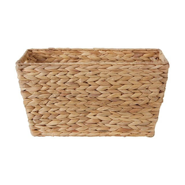 Rectangle Narrow Basket with Handles Brown Kmart