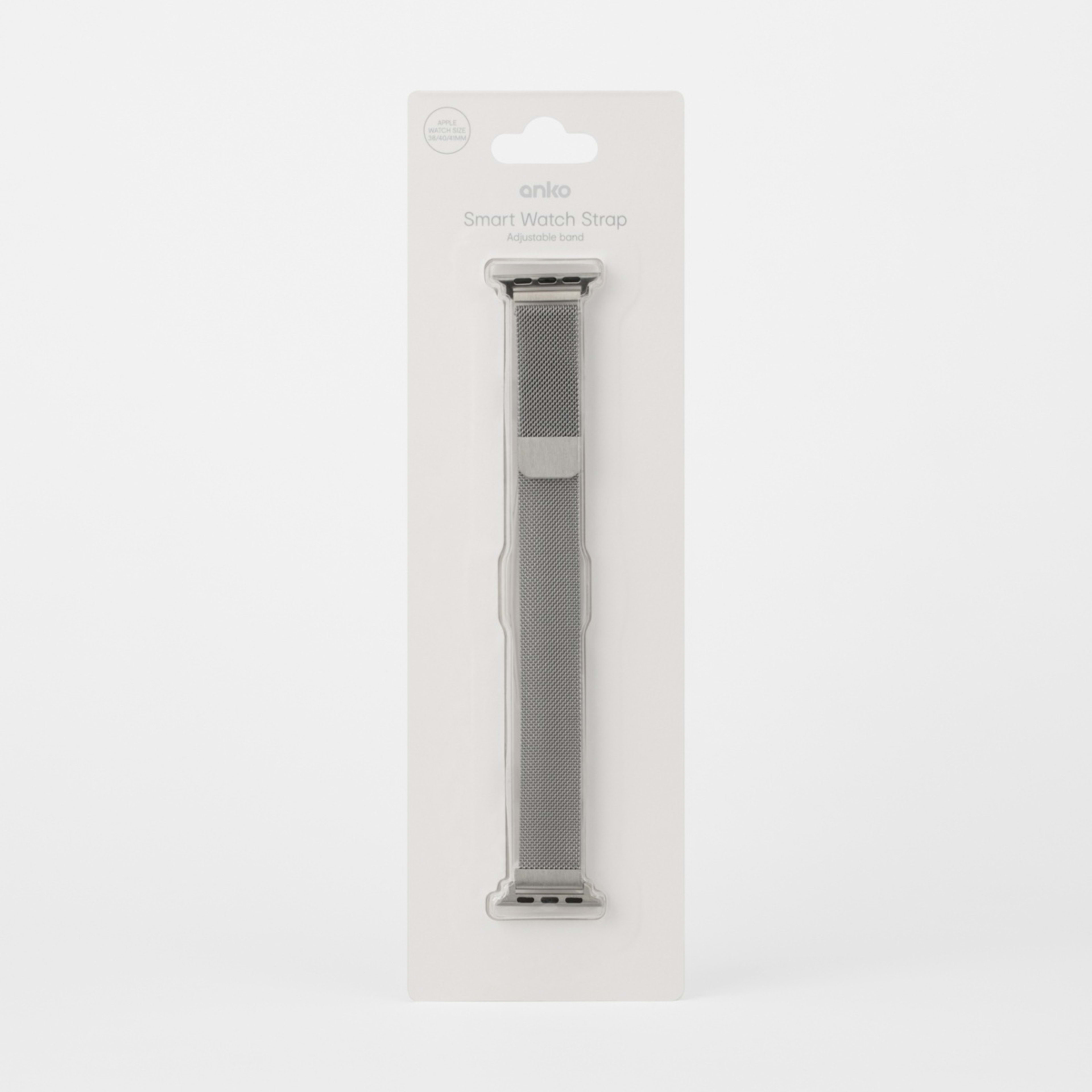 Smart Watch Strap Silver Tone Mesh Kmart