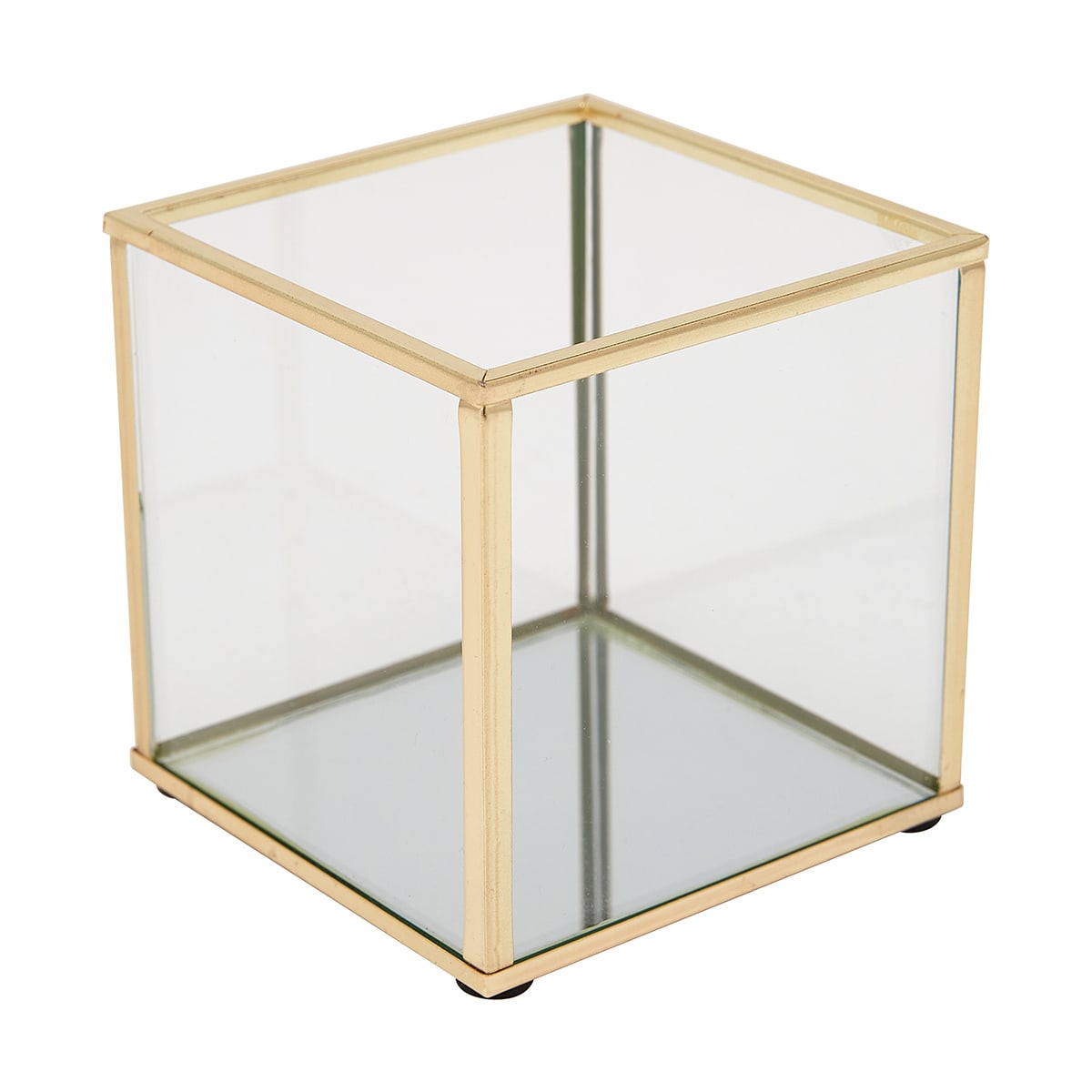 Glass Tealight Holder Brass Look Kmart NZ