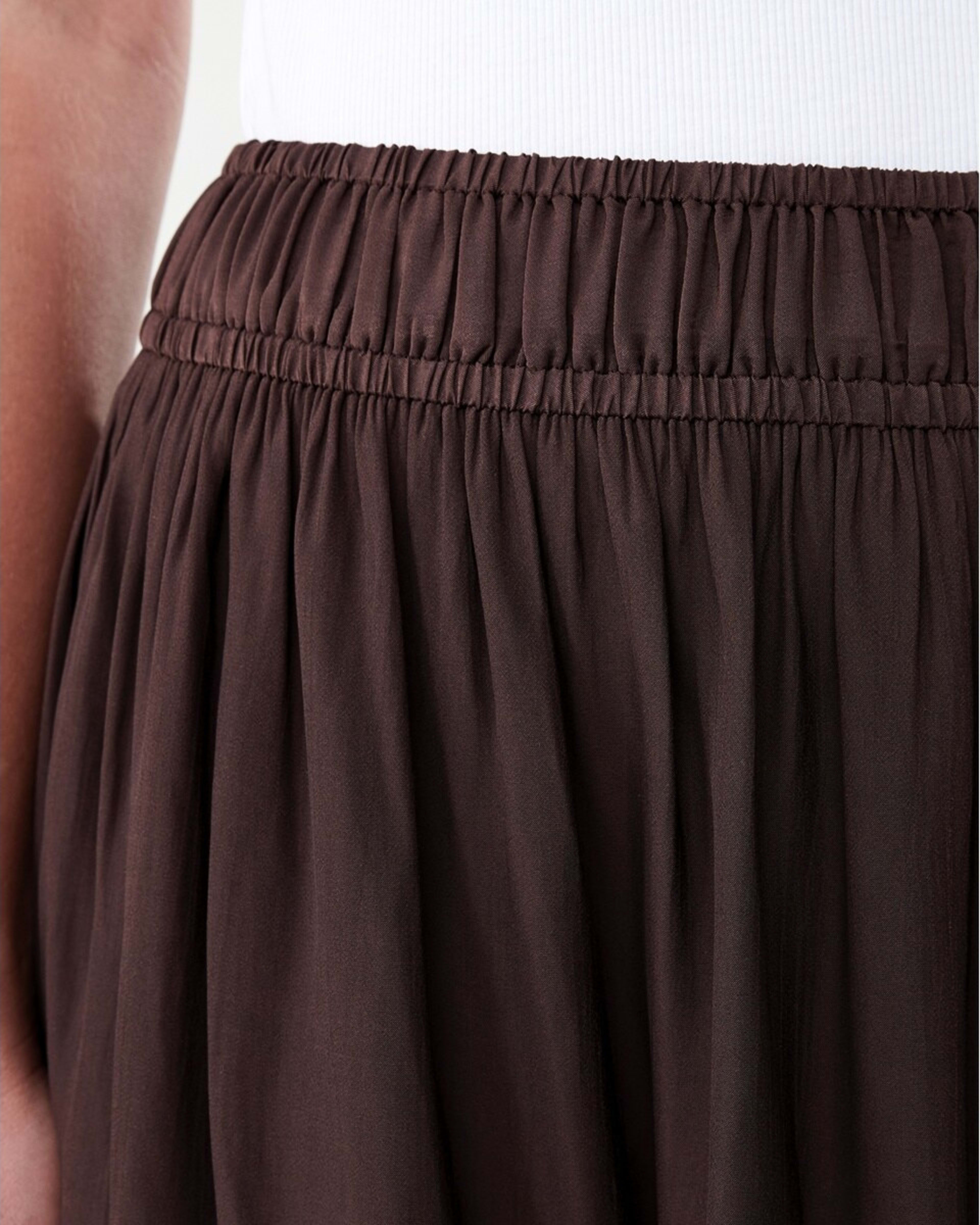 4 Sheer Flowy Maxi Skirt Melt Brown, 4 of 6