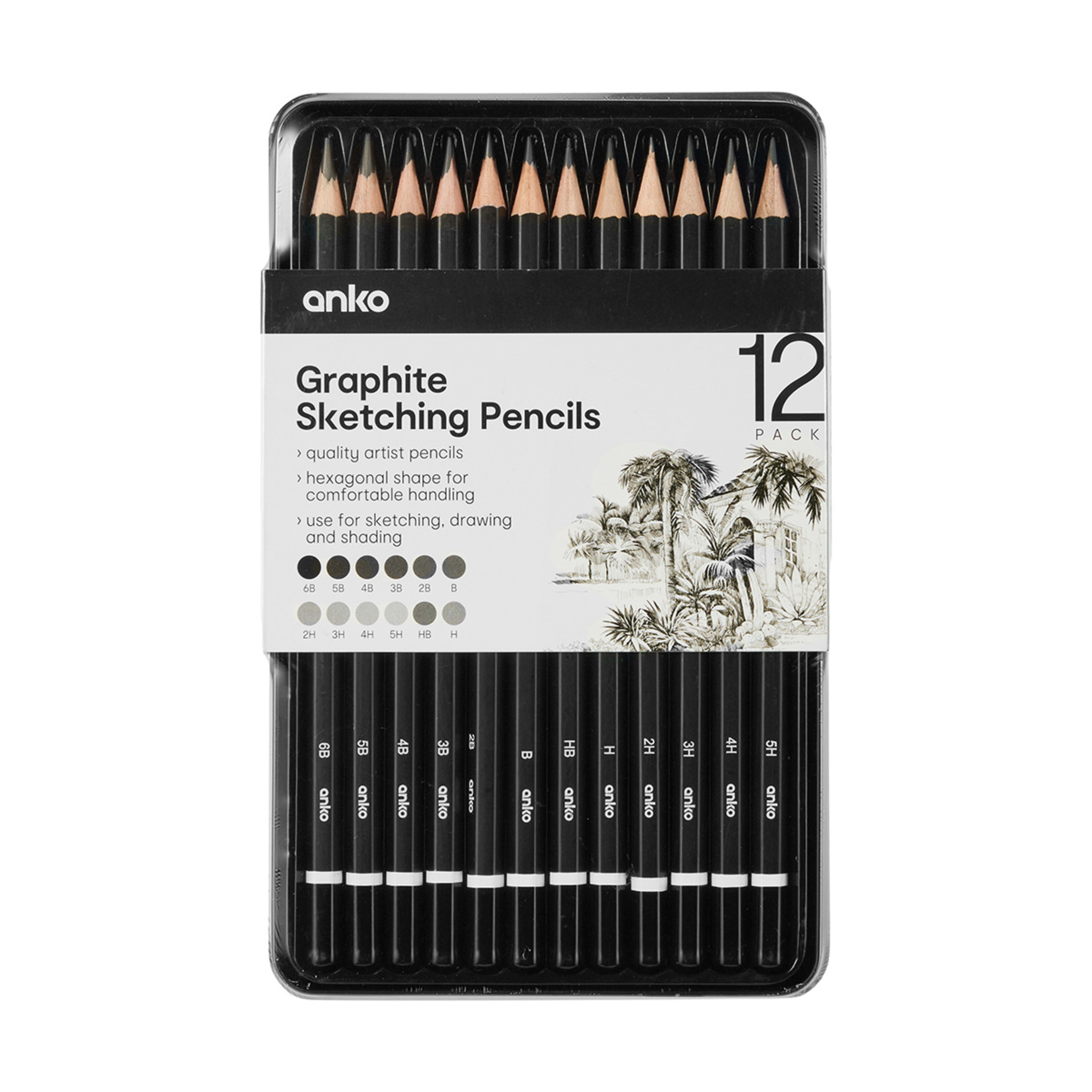 1 12 Pack Sketching Pencils