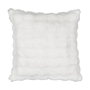 60cm Wave Faux Fur Cushion - W