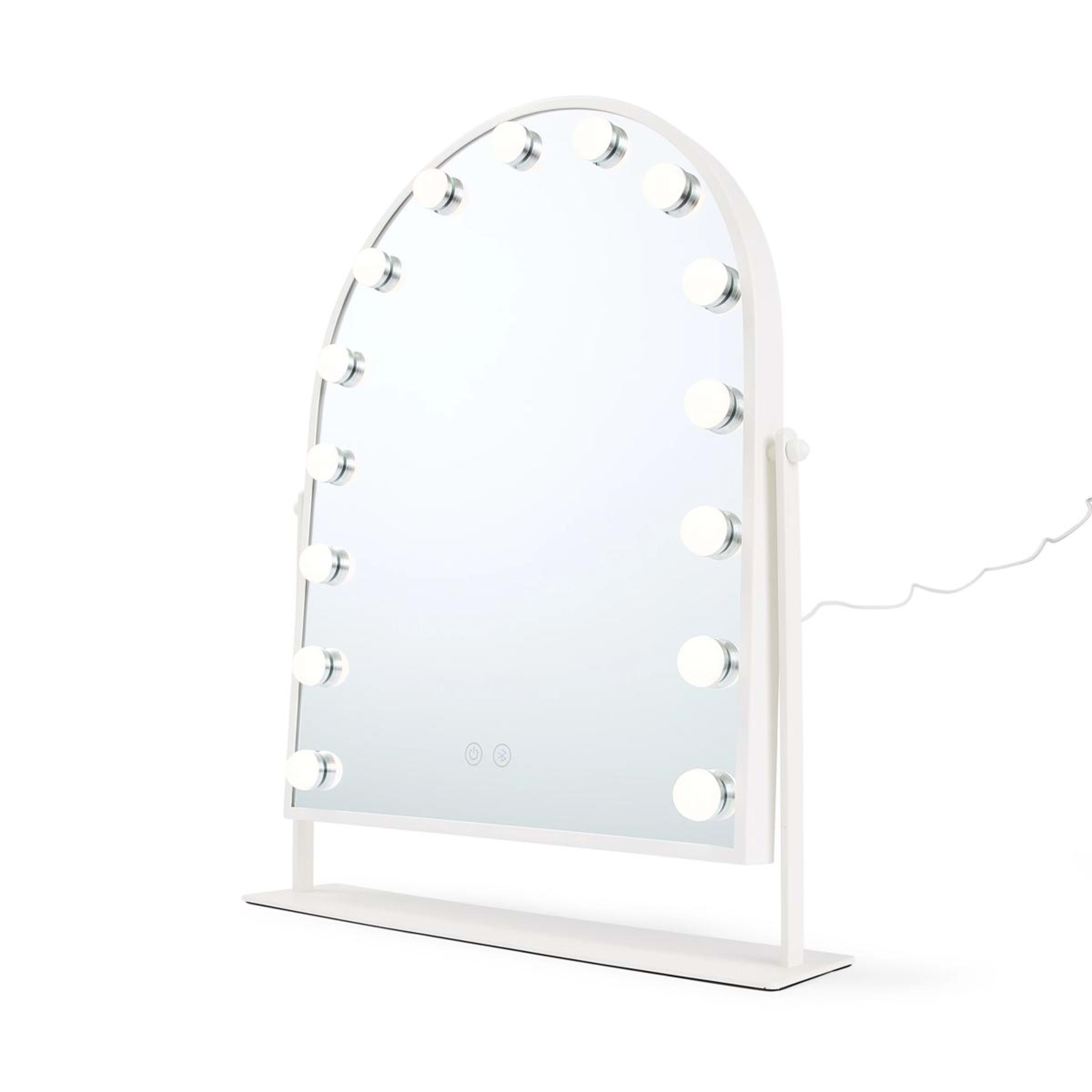 1 Bluetooth Arch LED Mirror - White, 1 of 10