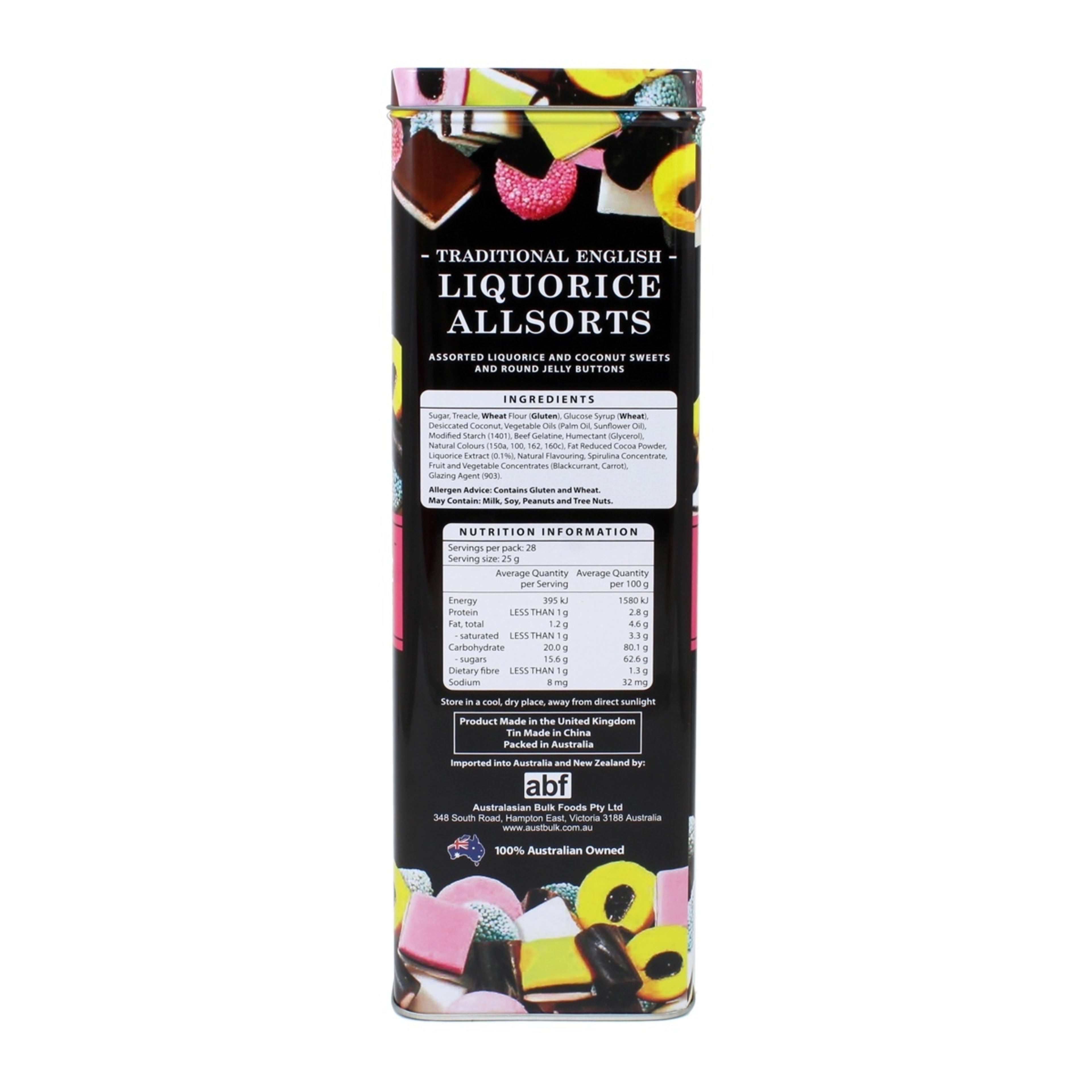 Barratt's Traditional English Liquorice Allsorts Gift Tin 700g Kmart