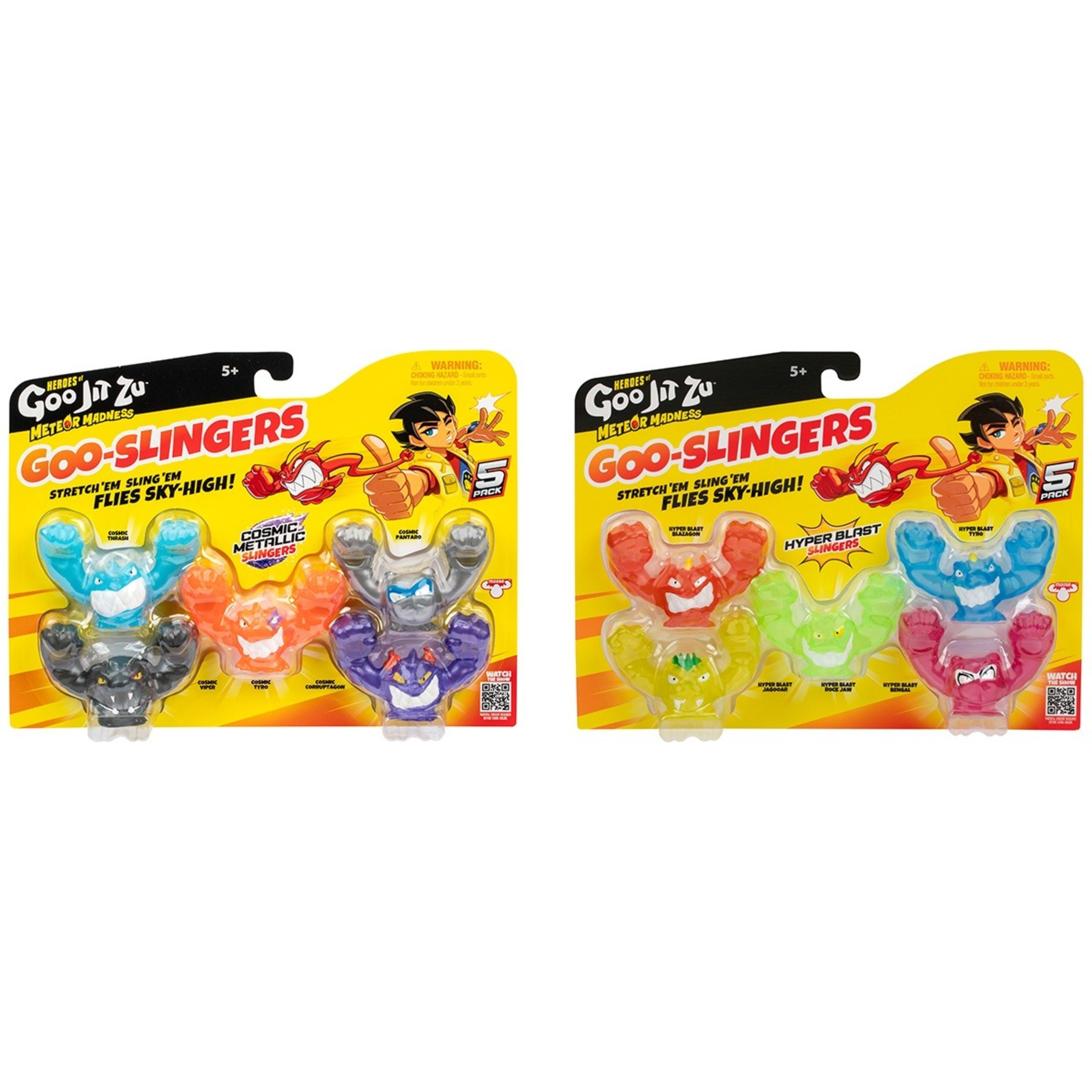 1 5 Pack Heroes of Goo Jit Zu Meteor Madness Goo Slingers - Assorted