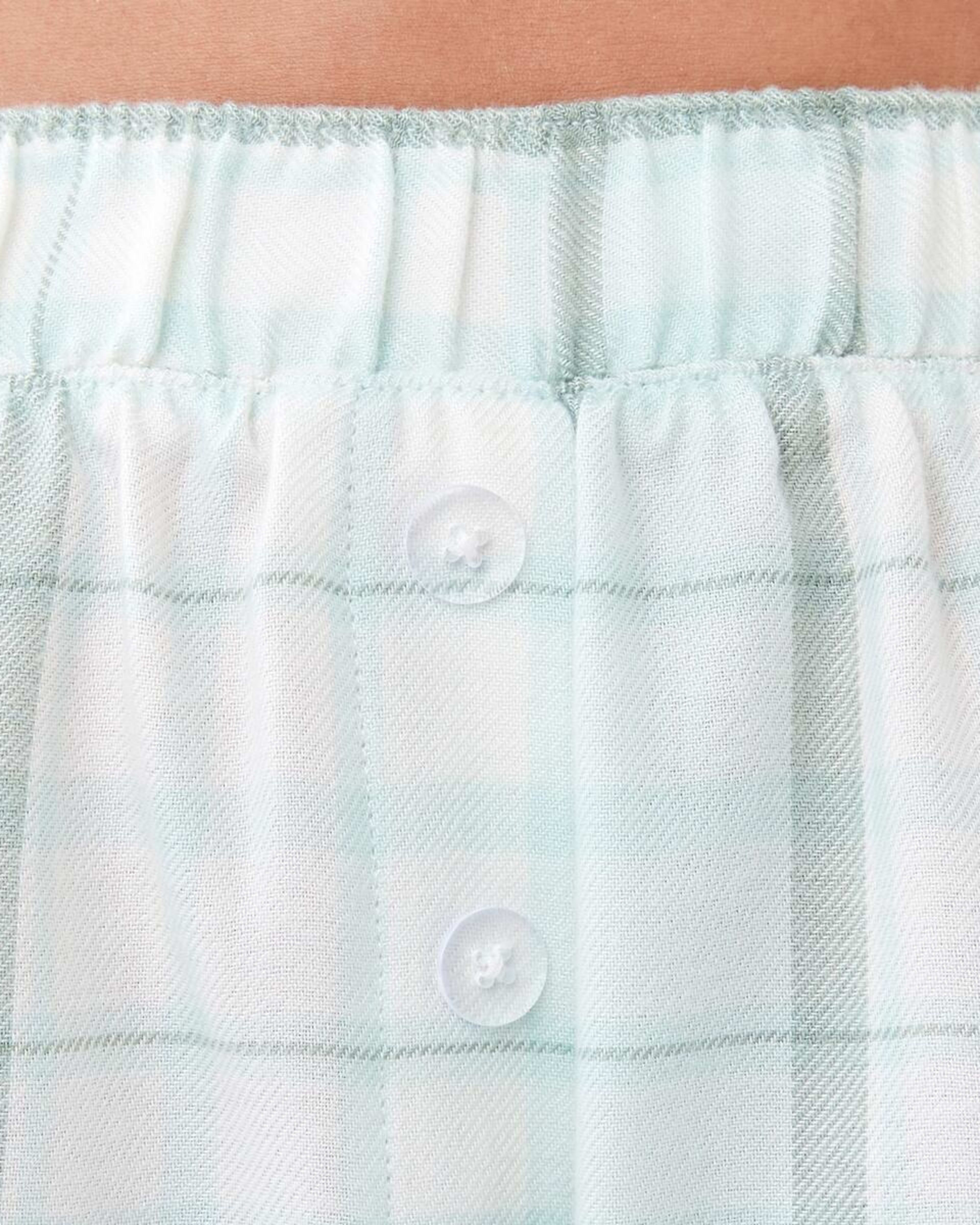 4 Boyfriend Flannel Shorts Opal Chk, 4 of 6