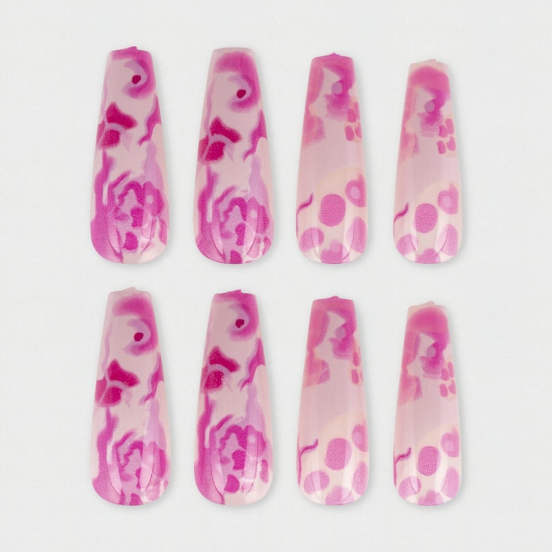 OXX Cosmetics 24 Pack False Extra Long Length Nails with Adhesive