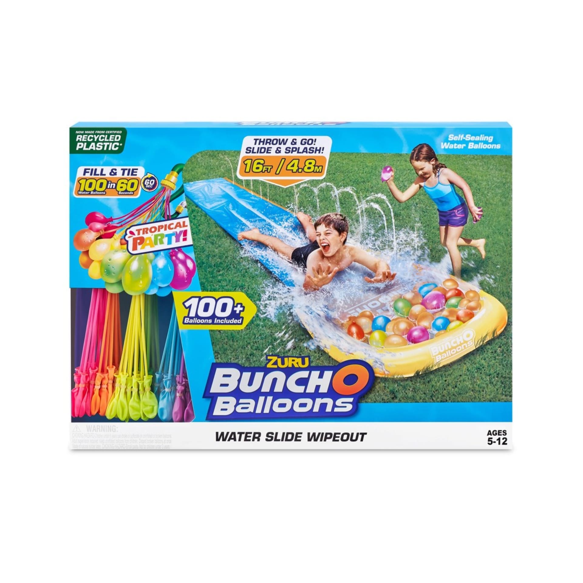 Zuru Bunch O Balloons Water Slide Wipeout and SelfSealing Water