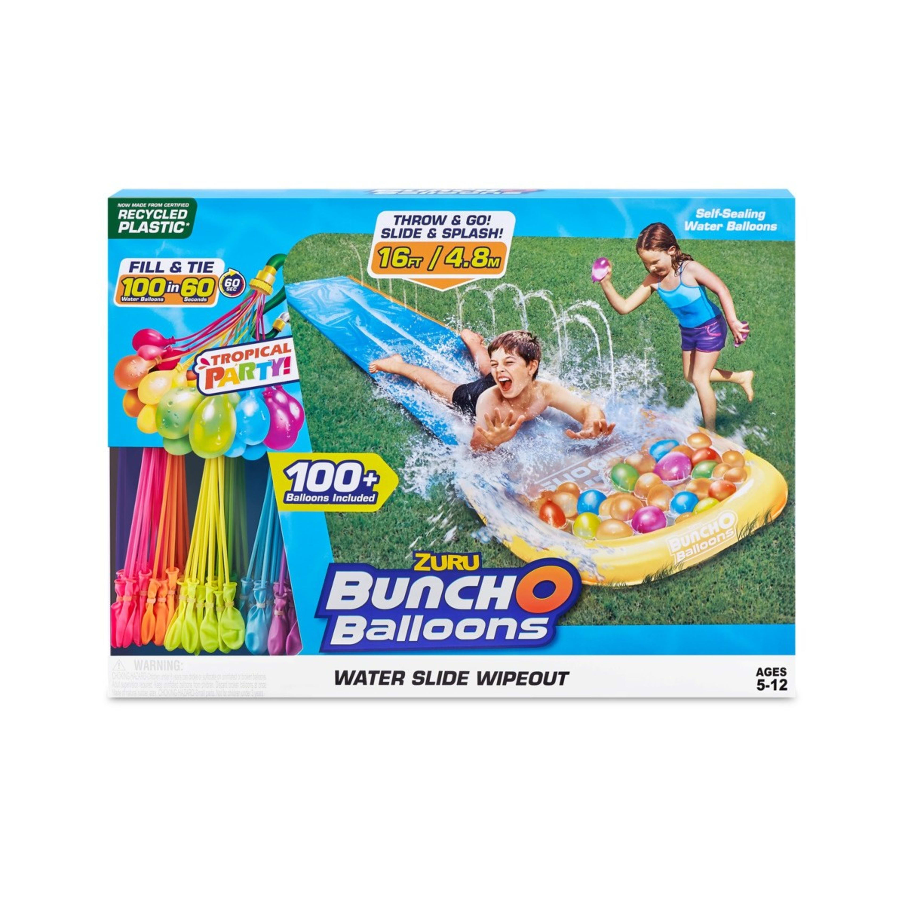 Zuru Bunch O Balloons Water Slide Wipeout and SelfSealing Water Balloons Set Kmart