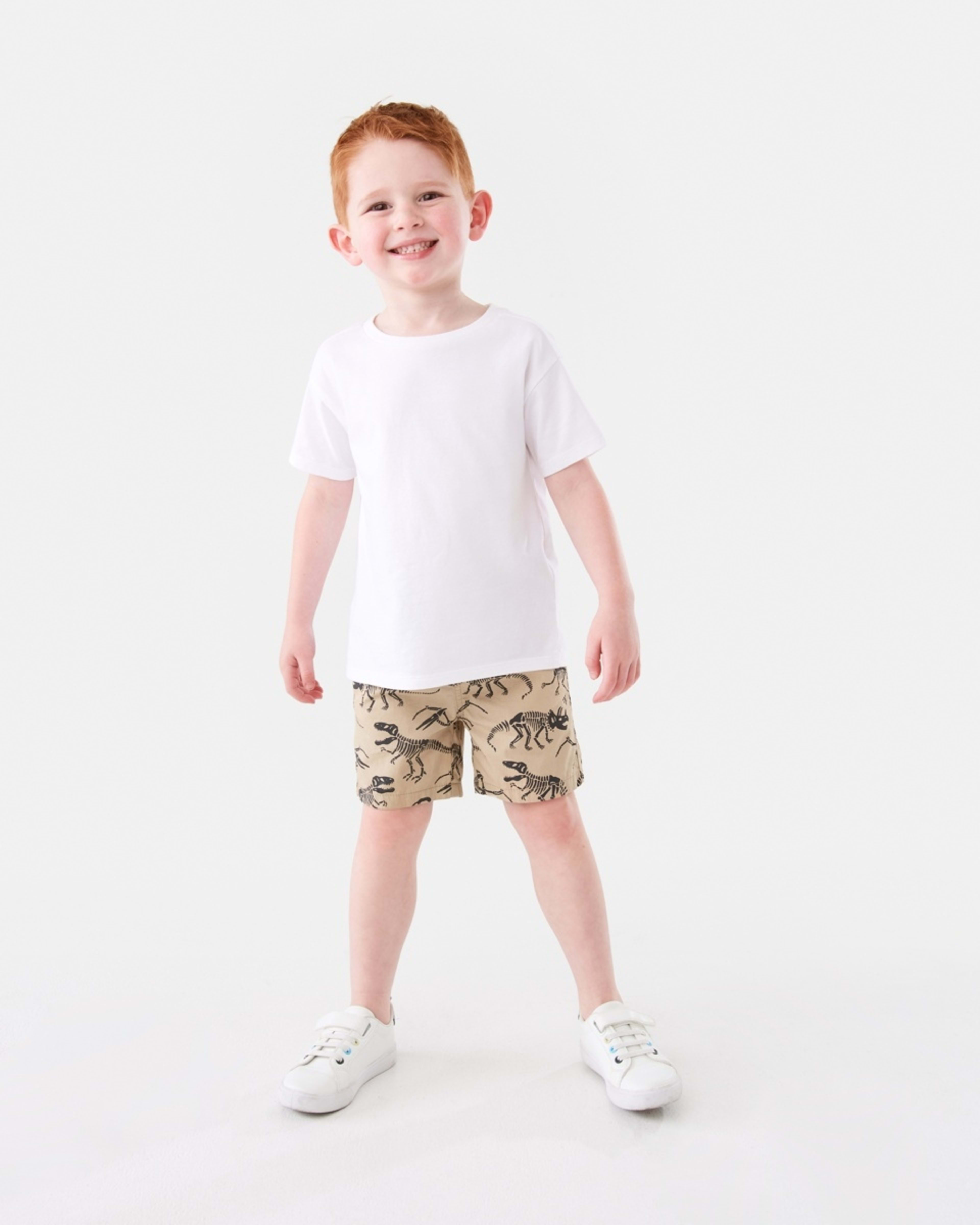 6 Poplin Shorts Brn Dino, 6 of 9