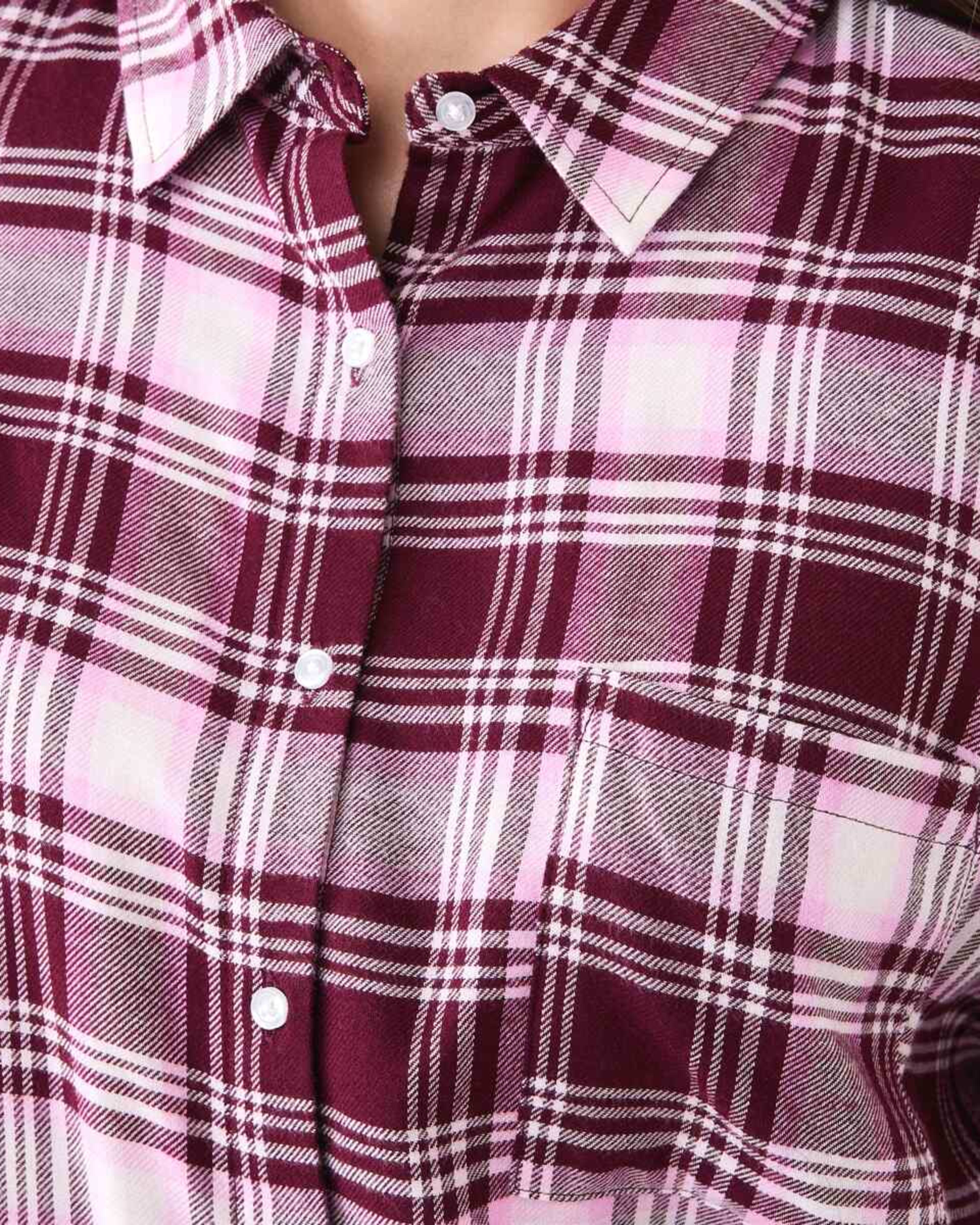 5 Relaxed Boyfriend Flannel Pyjama Set Burg Chk, 5 of 7