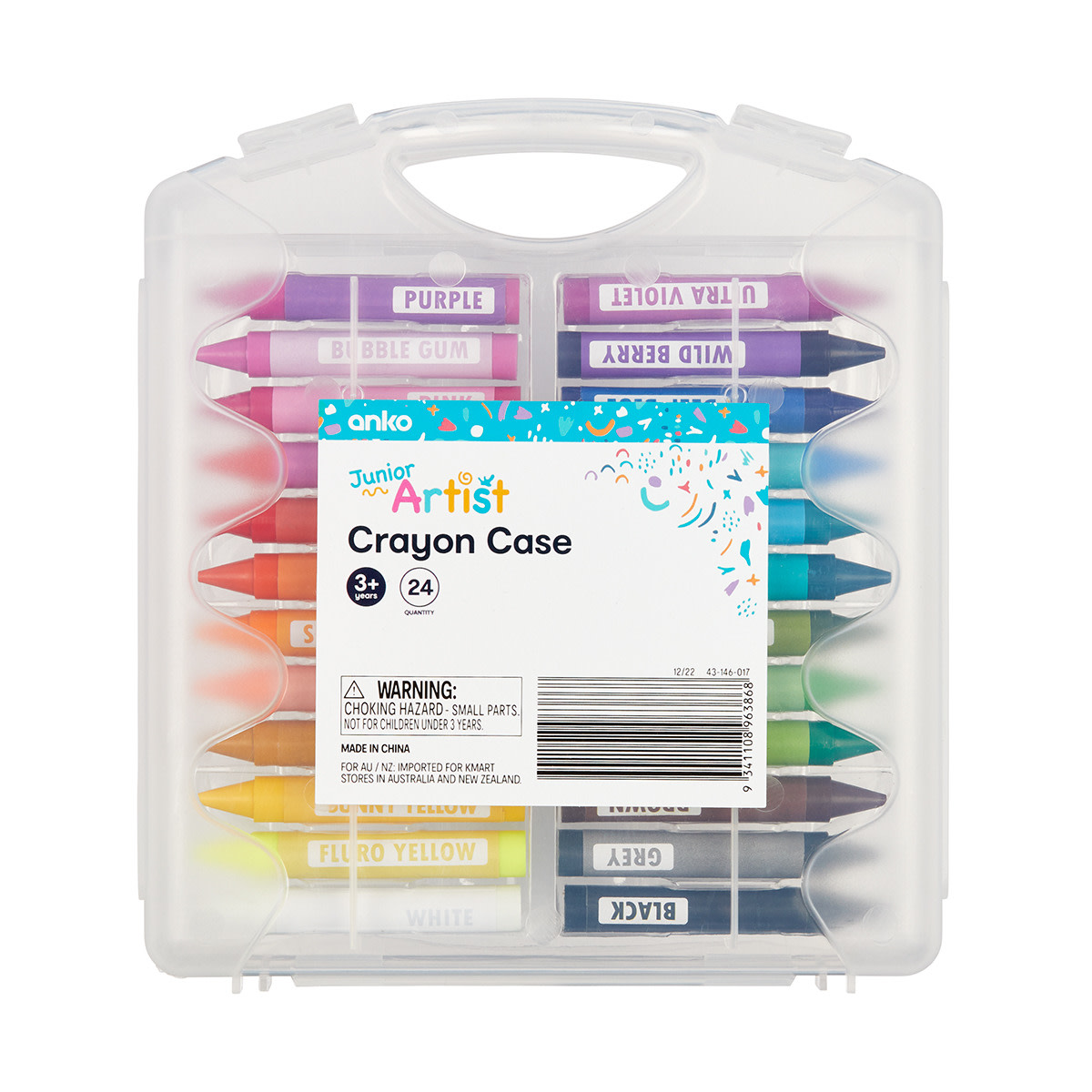24 Piece Crayon Case Kmart