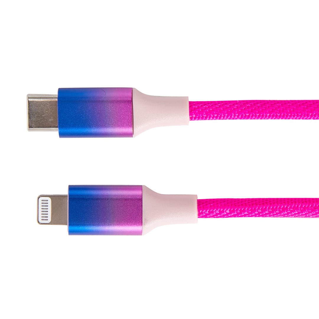 USBC to Lightning Rainbow Cable 2m Kmart