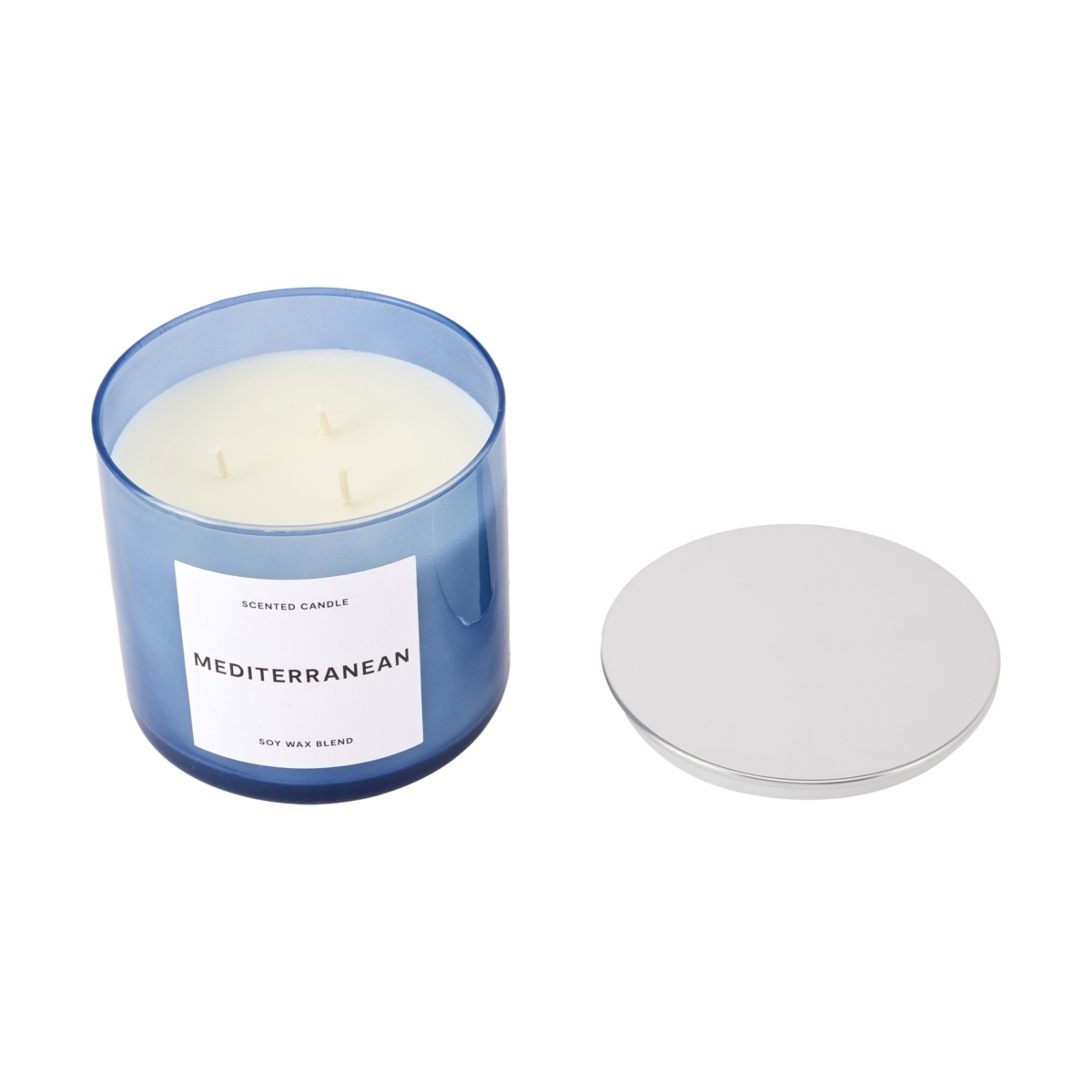 3 Mediterranean Inspired Glass Candle, 3 of 5