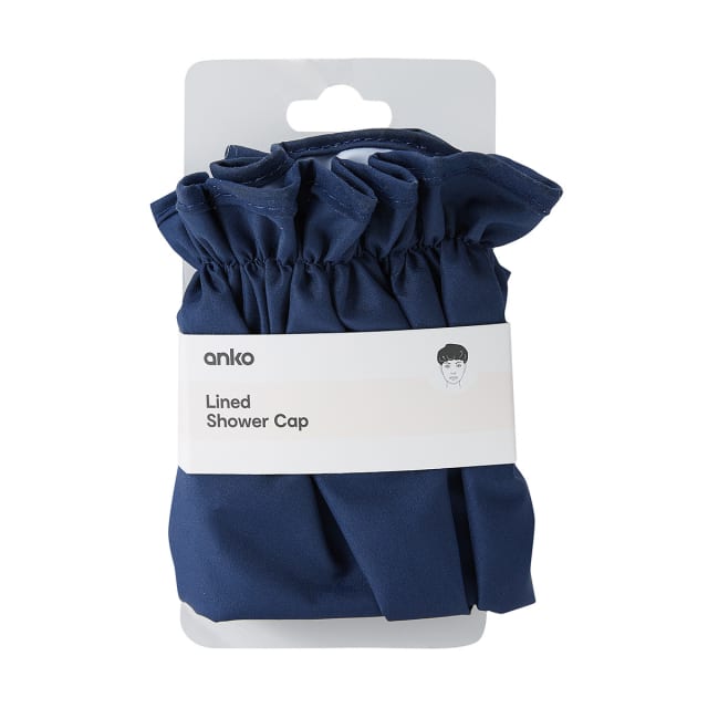 Lined Shower Cap Indigo Kmart