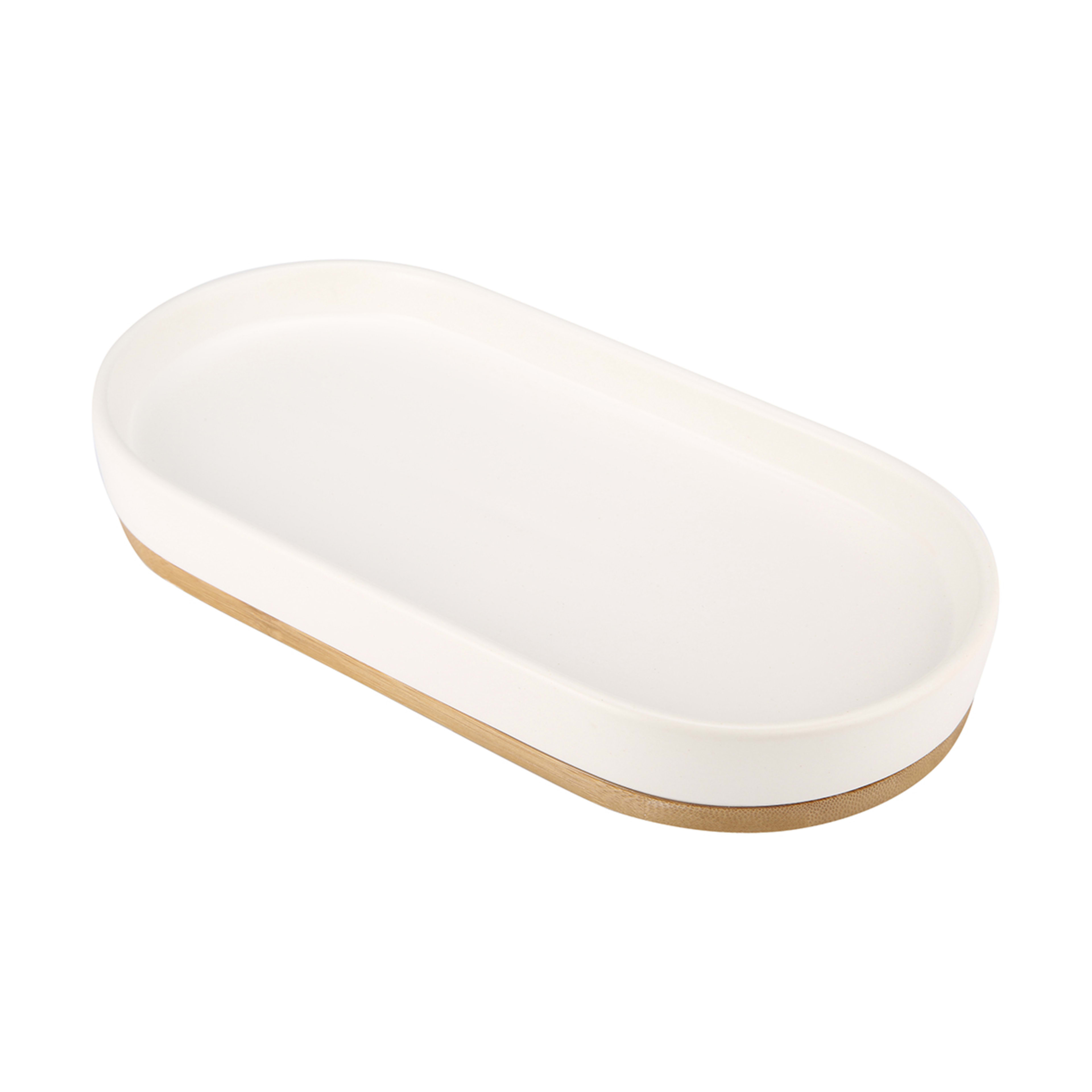 Bamboo and White Tray - Kmart