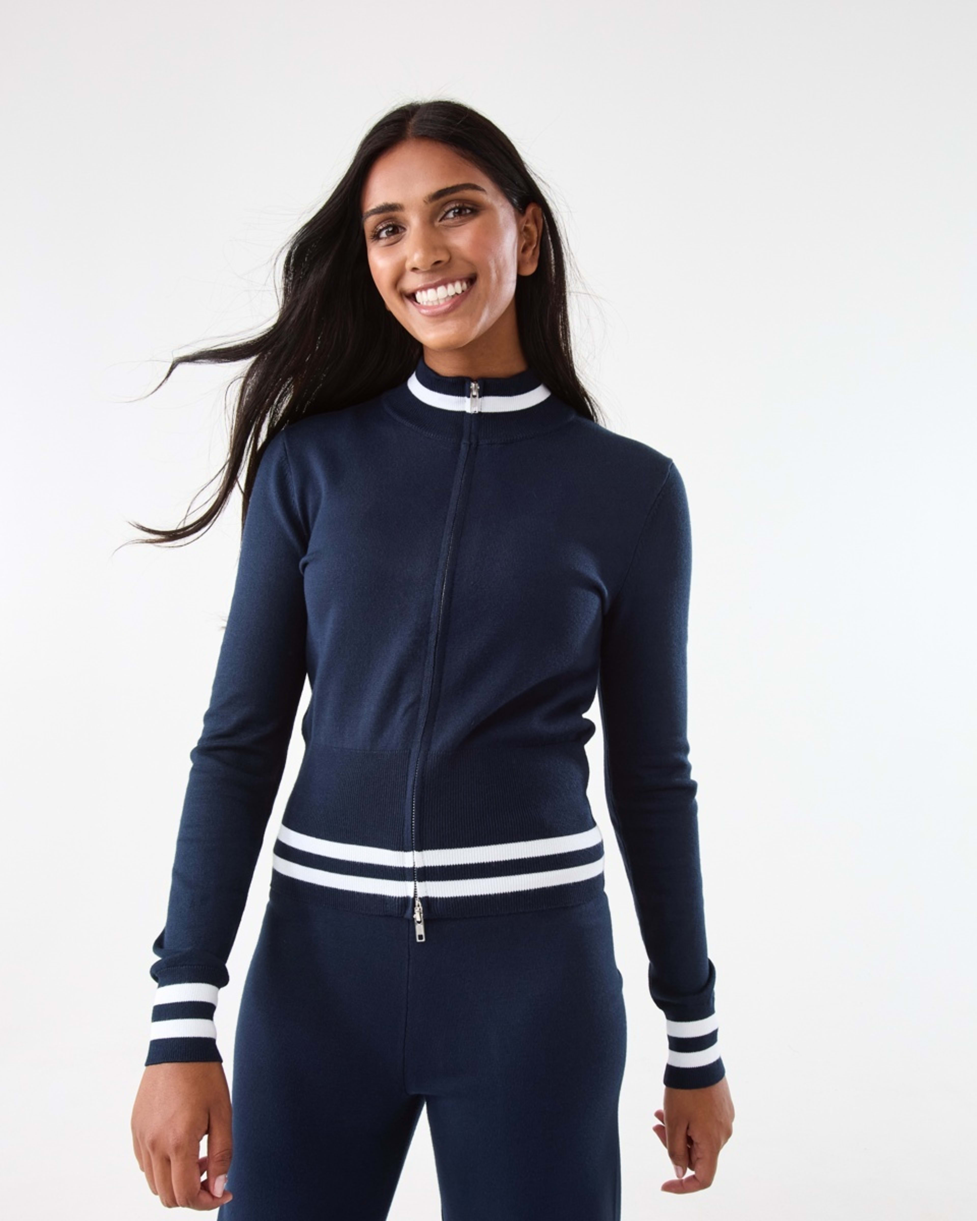 2 Zip Through Cardigan Navy Blaze, 2 of 8