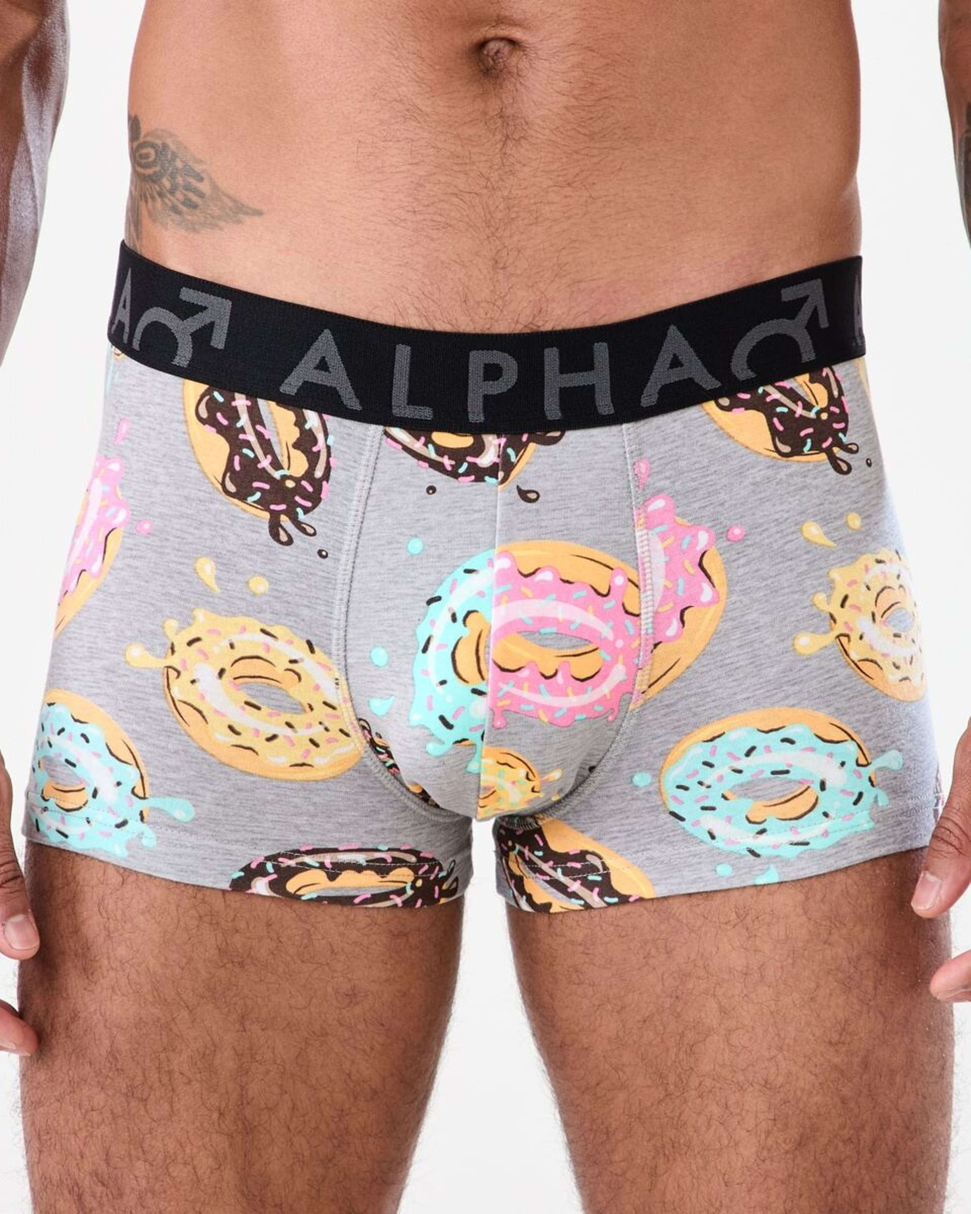 4 3 Pack Print Plain Trunks DONUT SPLATTER, 4 of 7