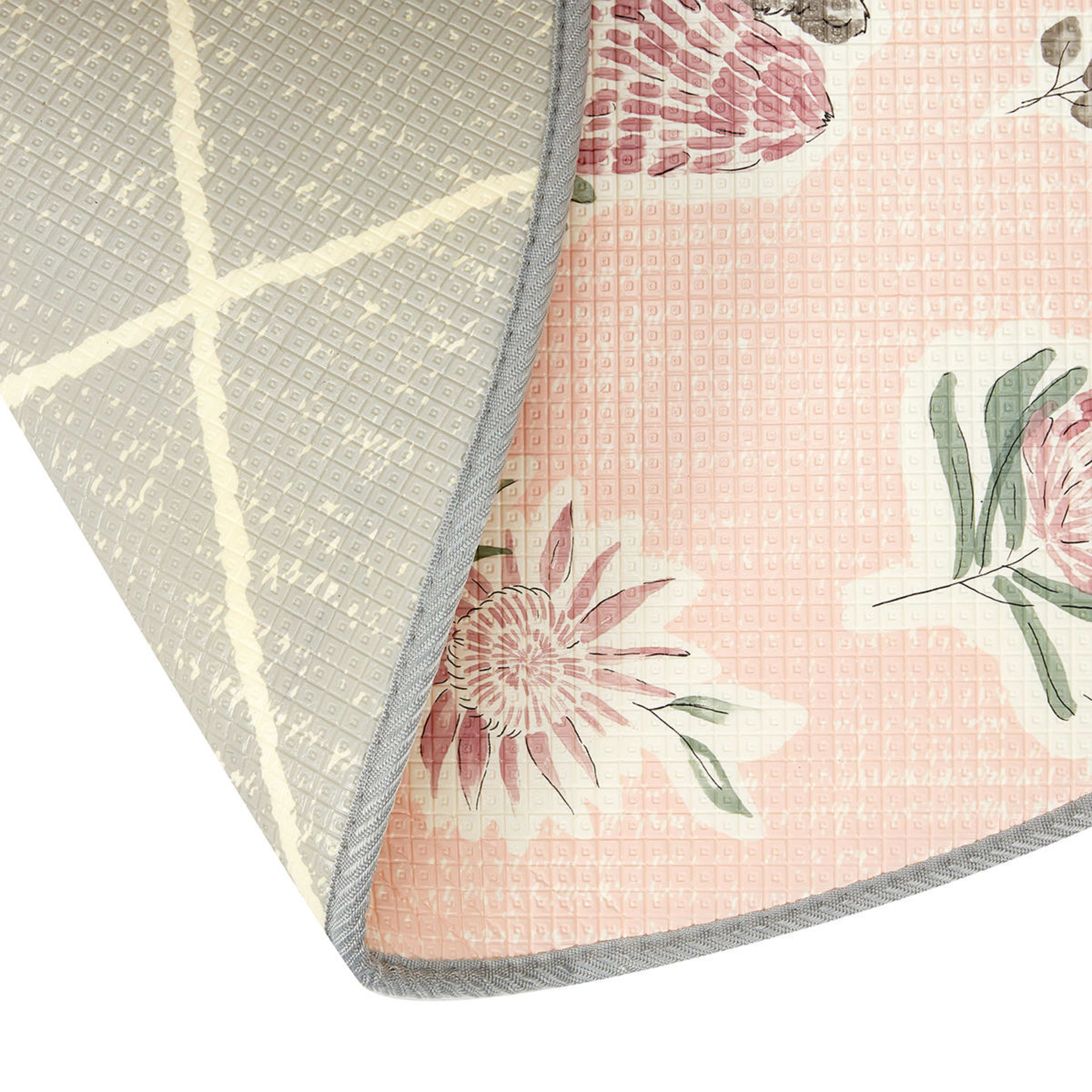 Reversible Round Padded Play and Floor Mat Floral Kmart