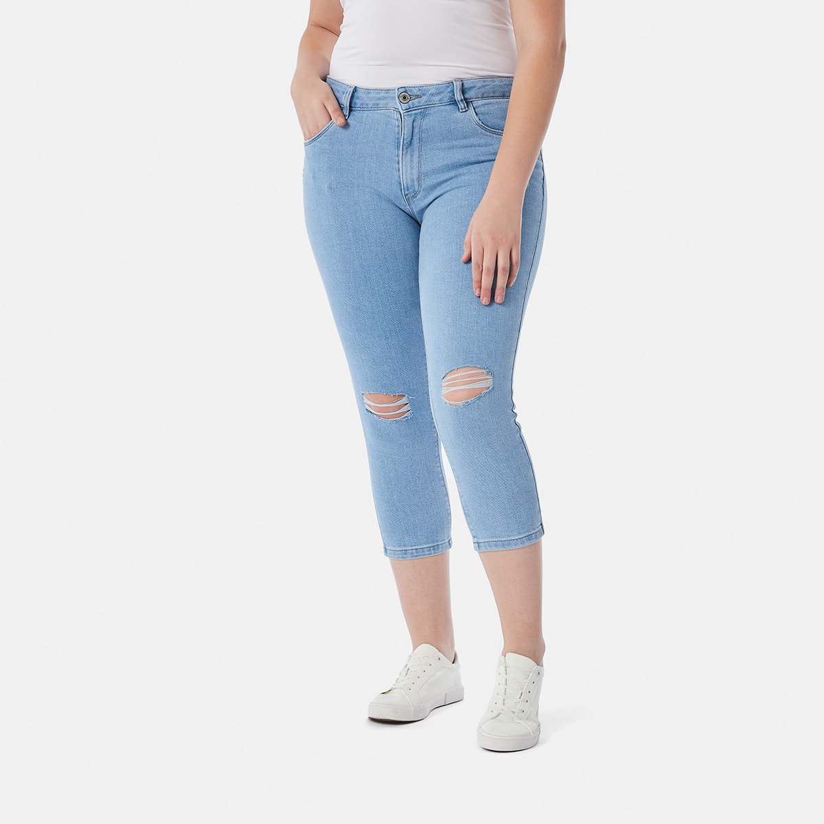 3/4 Distressed Jeans - Kmart
