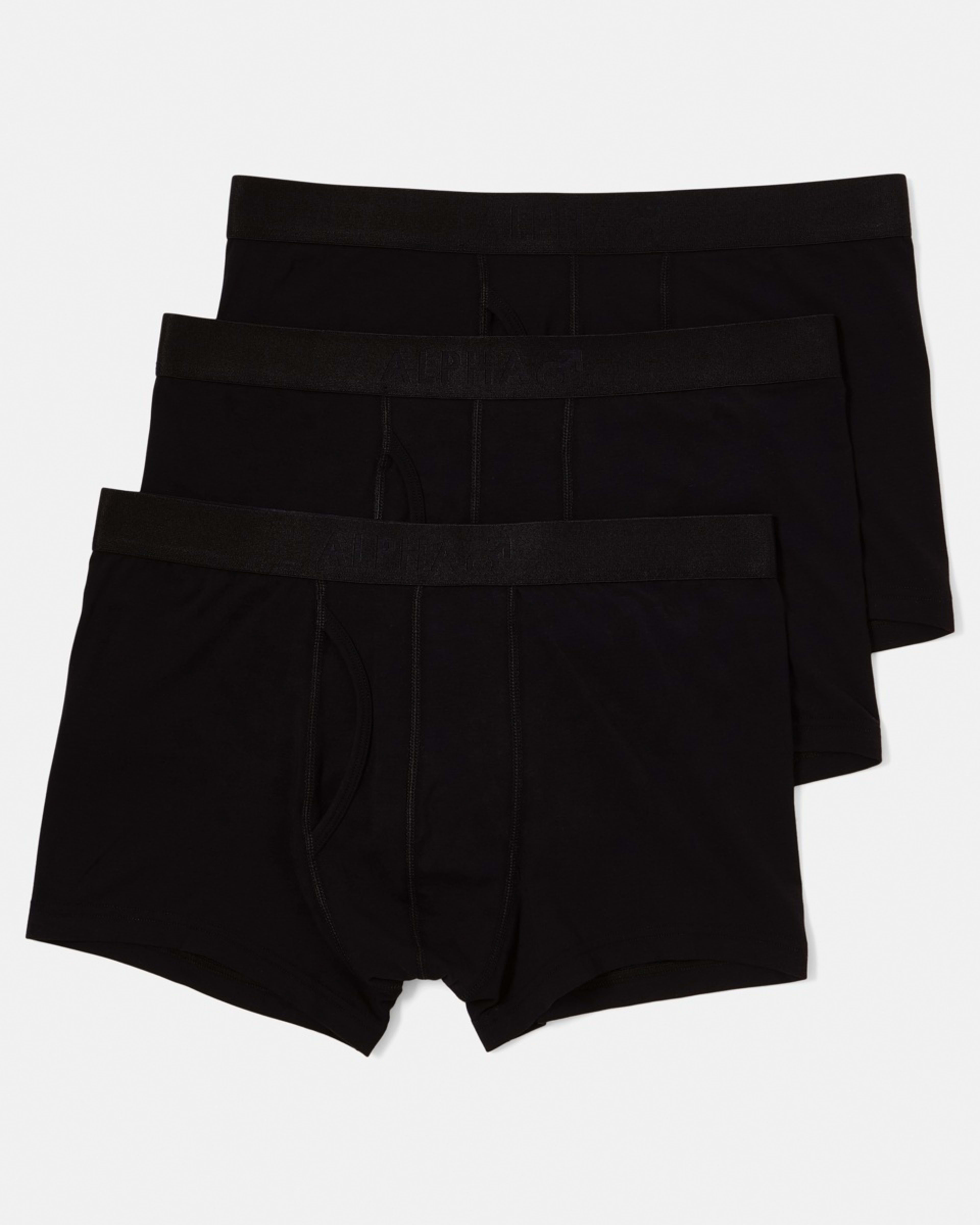 1 3 Pack Cotton Modal Trunks Black, 1 of 6