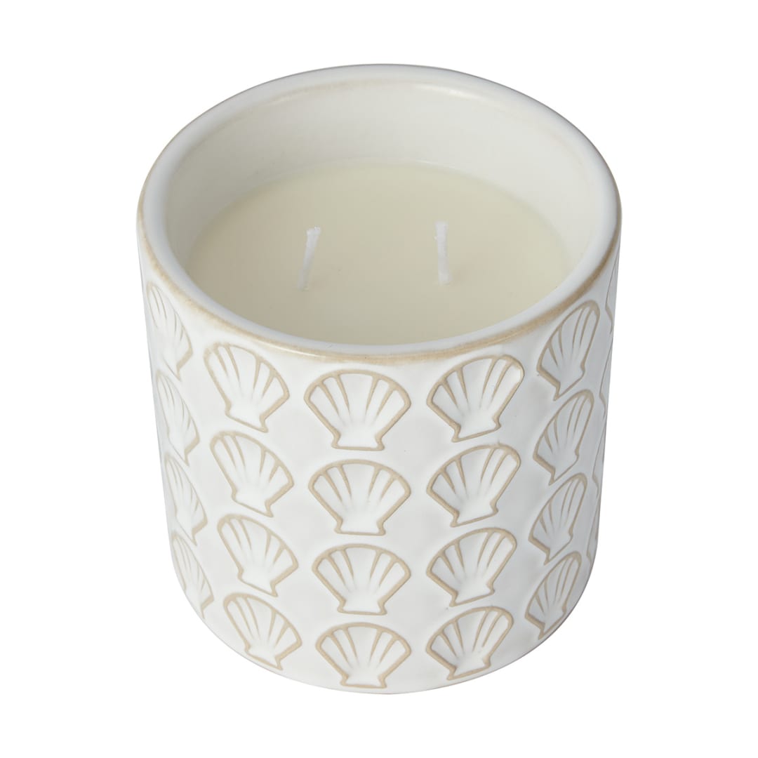 Shell Embossed Fragrant Candle Kmart