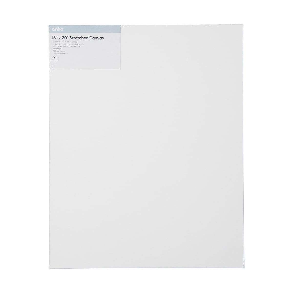 16in. x 20in. Deep Edge Stretched Canvas 2 pack Kmart