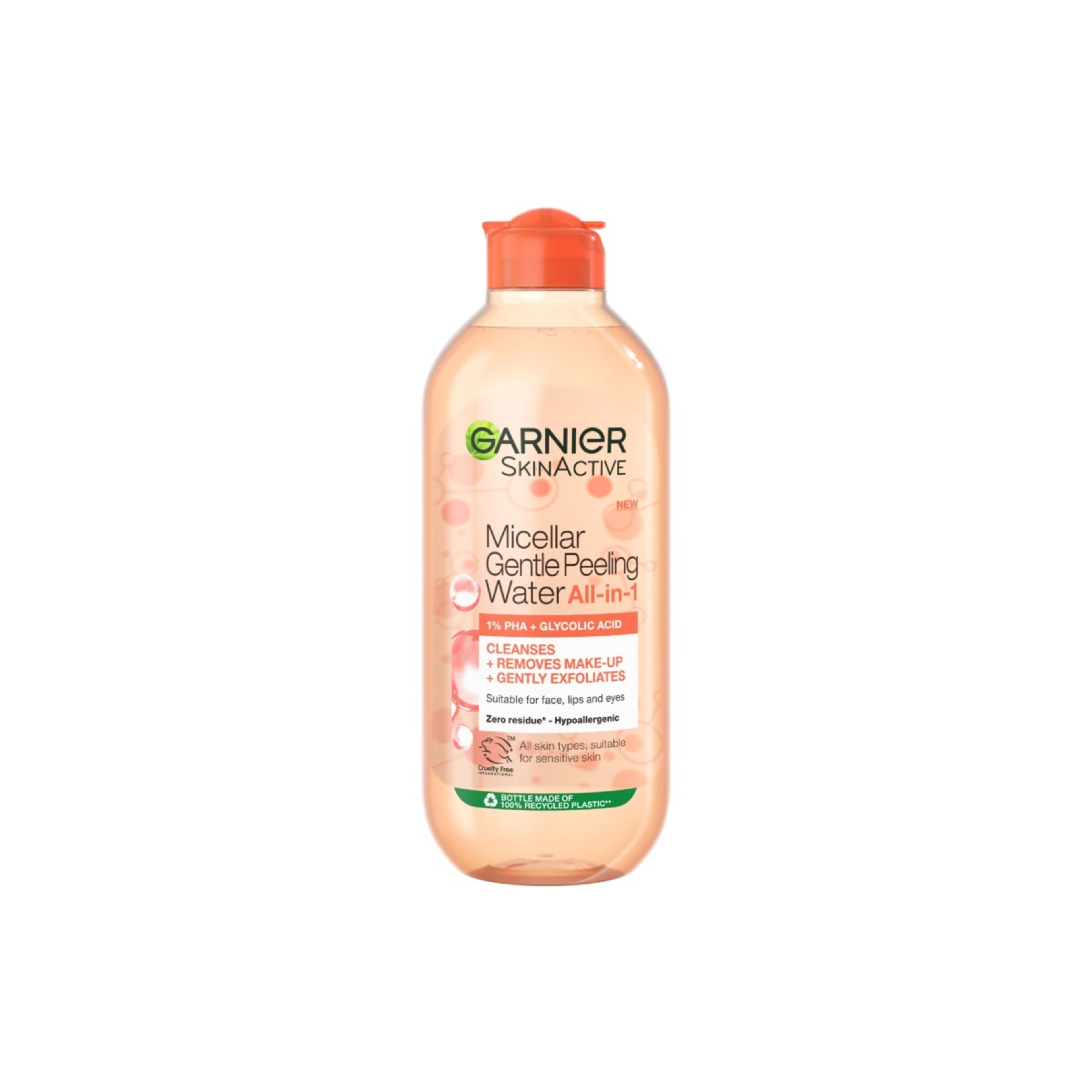 1 New Garnier SkinActive All-in-1 Micellar Gentle Peeling Water - 1% PHA and Glycolic Acid