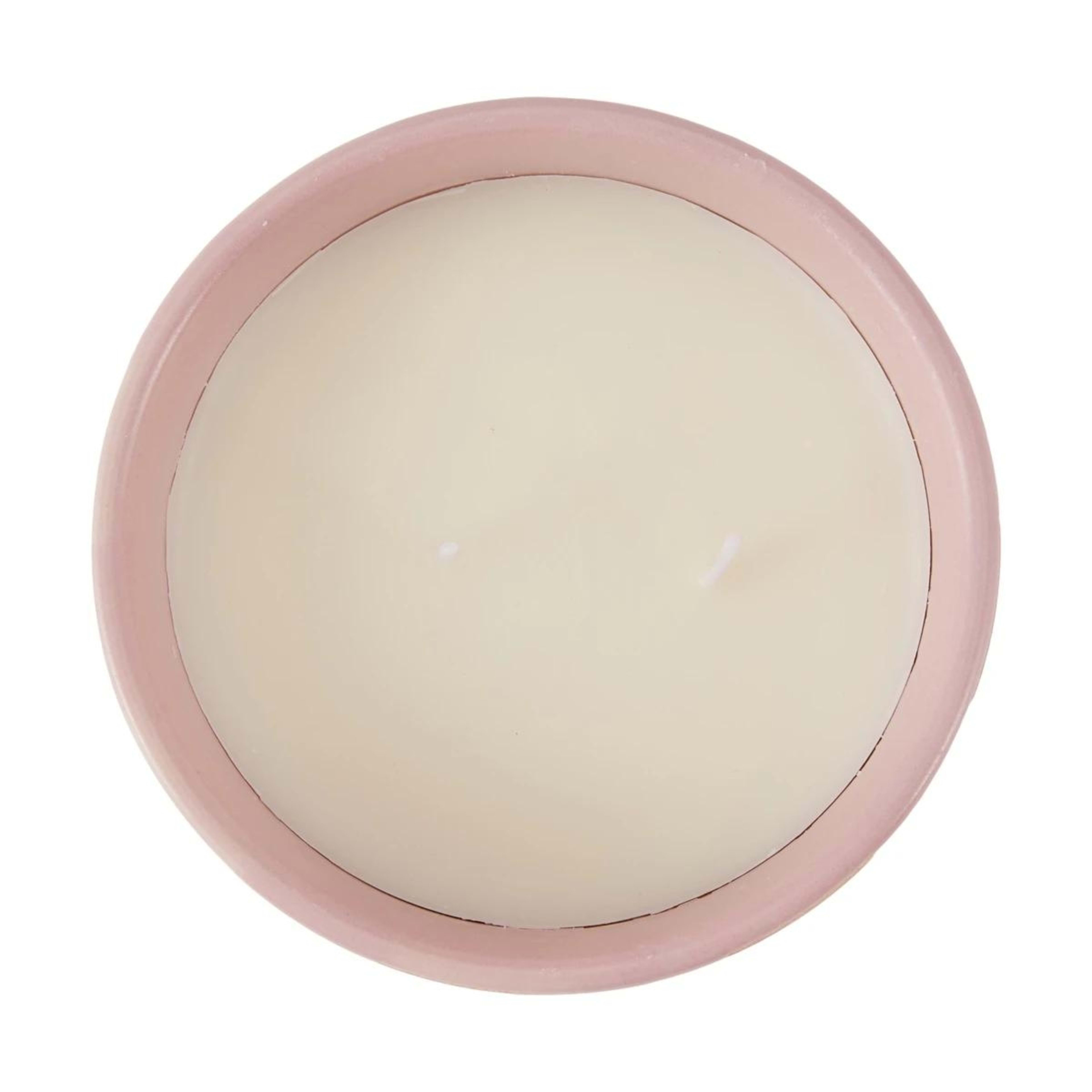 2 Lemon and Berry Red Stripe Ceramic Candle, 2 of 3
