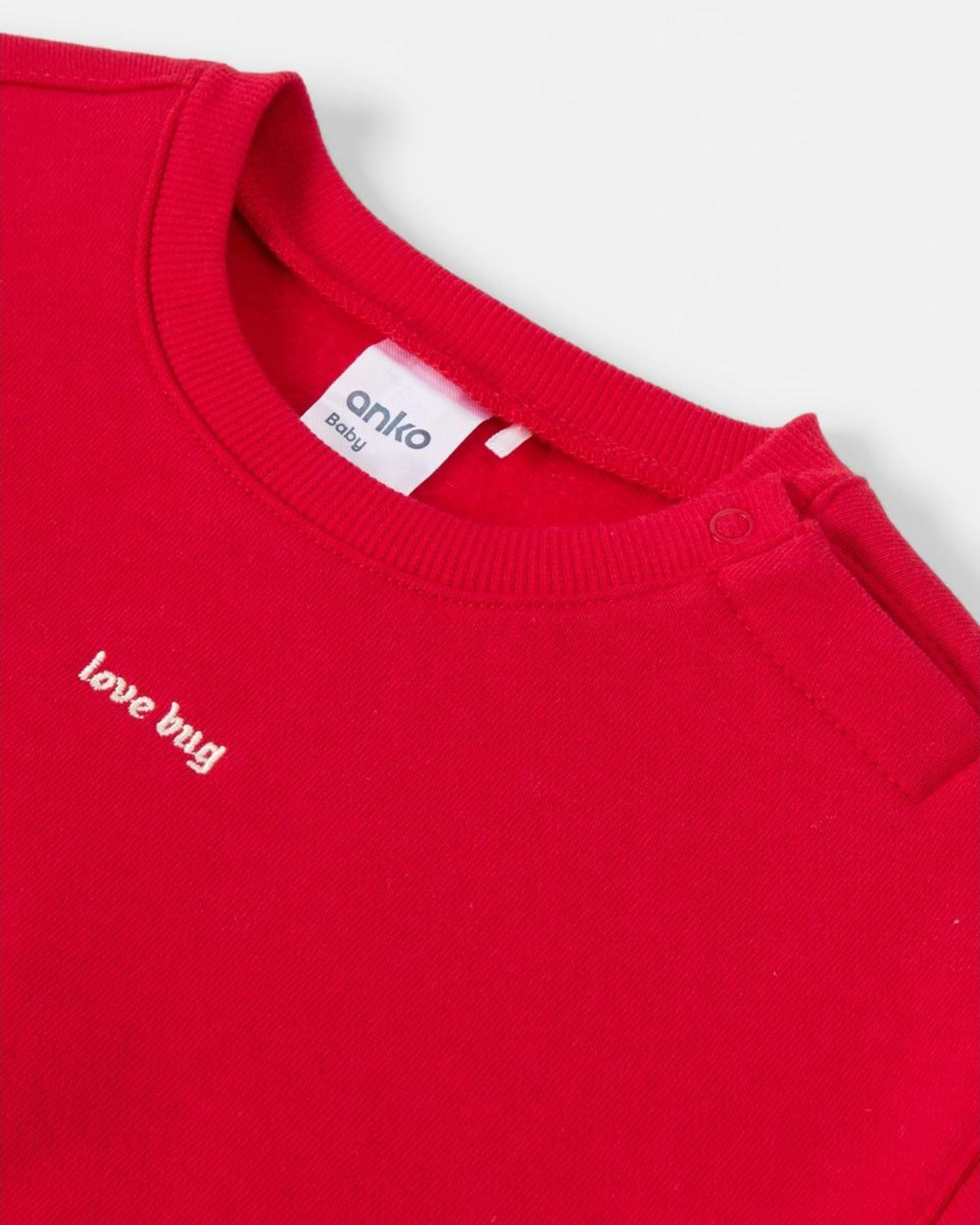 5 Lantern Sleeve Rib Leggings Set Red Hearts, 5 of 6