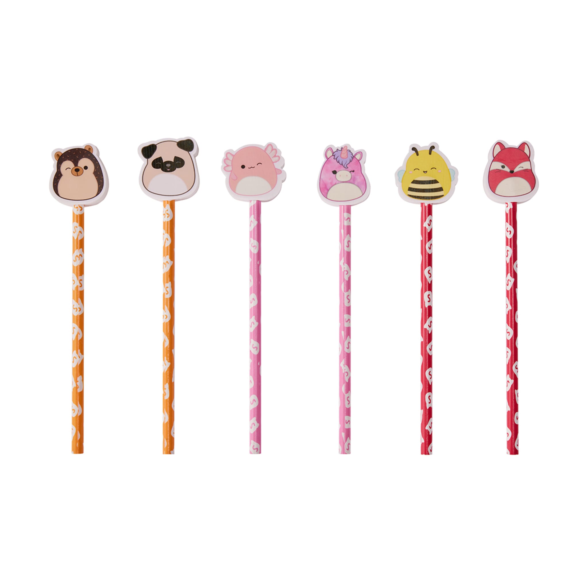 12 Piece Original Squishmallows Pencil and Eraser Set Kmart