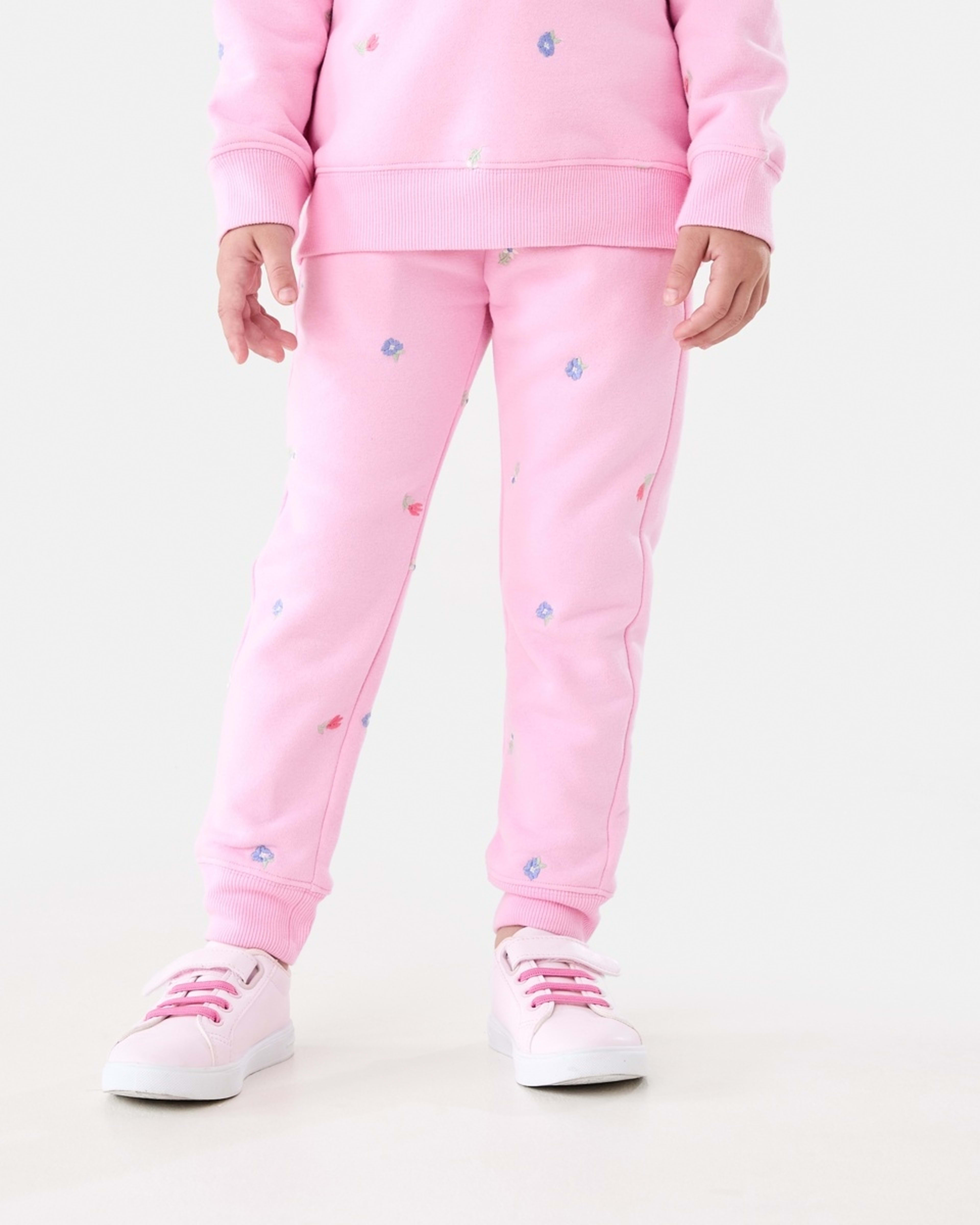 1 Embroidery Trackpants Blossom Threads Prismatic Pink
