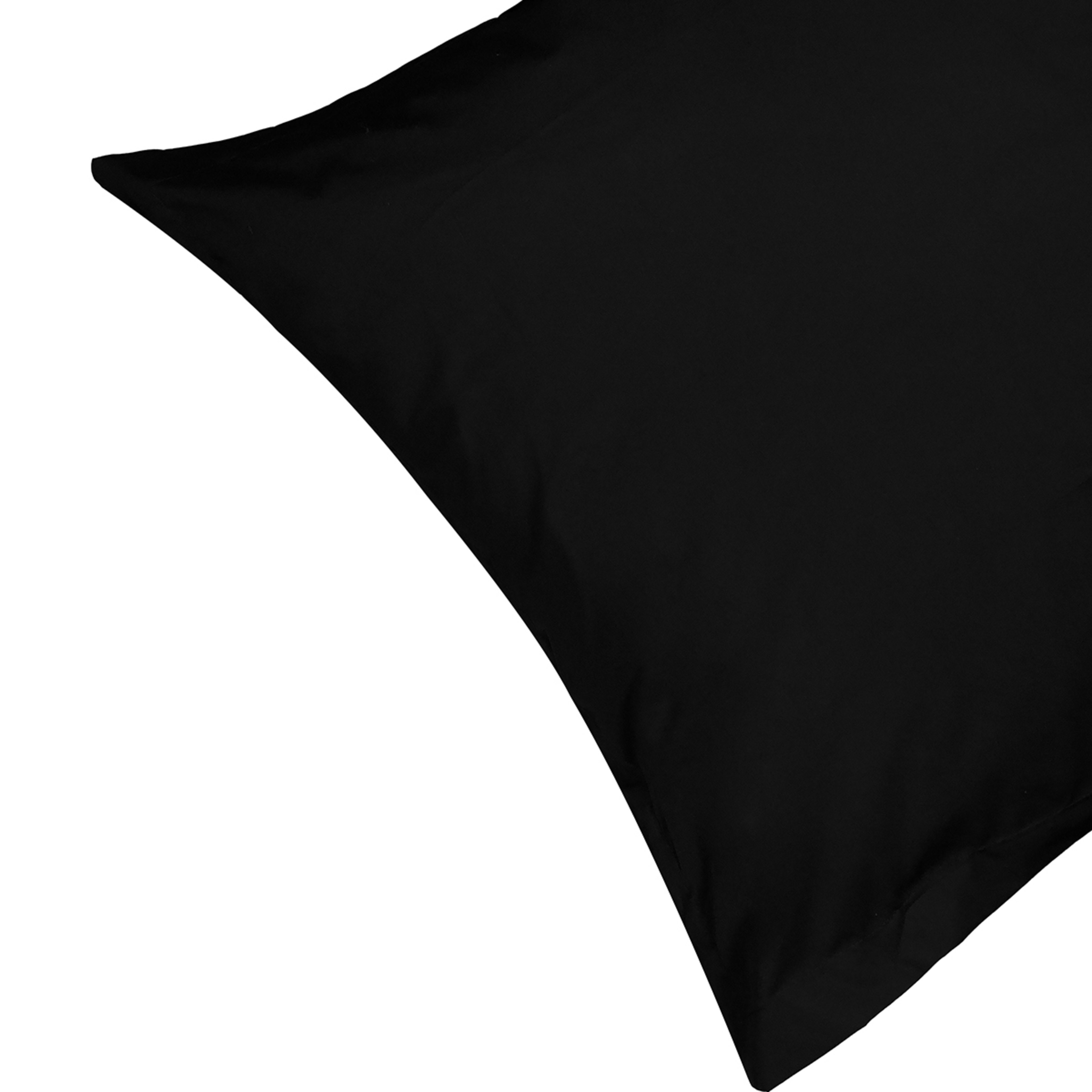 3 250 Thread Count Cotton Rich European Pillowcase - Black, 3 of 5