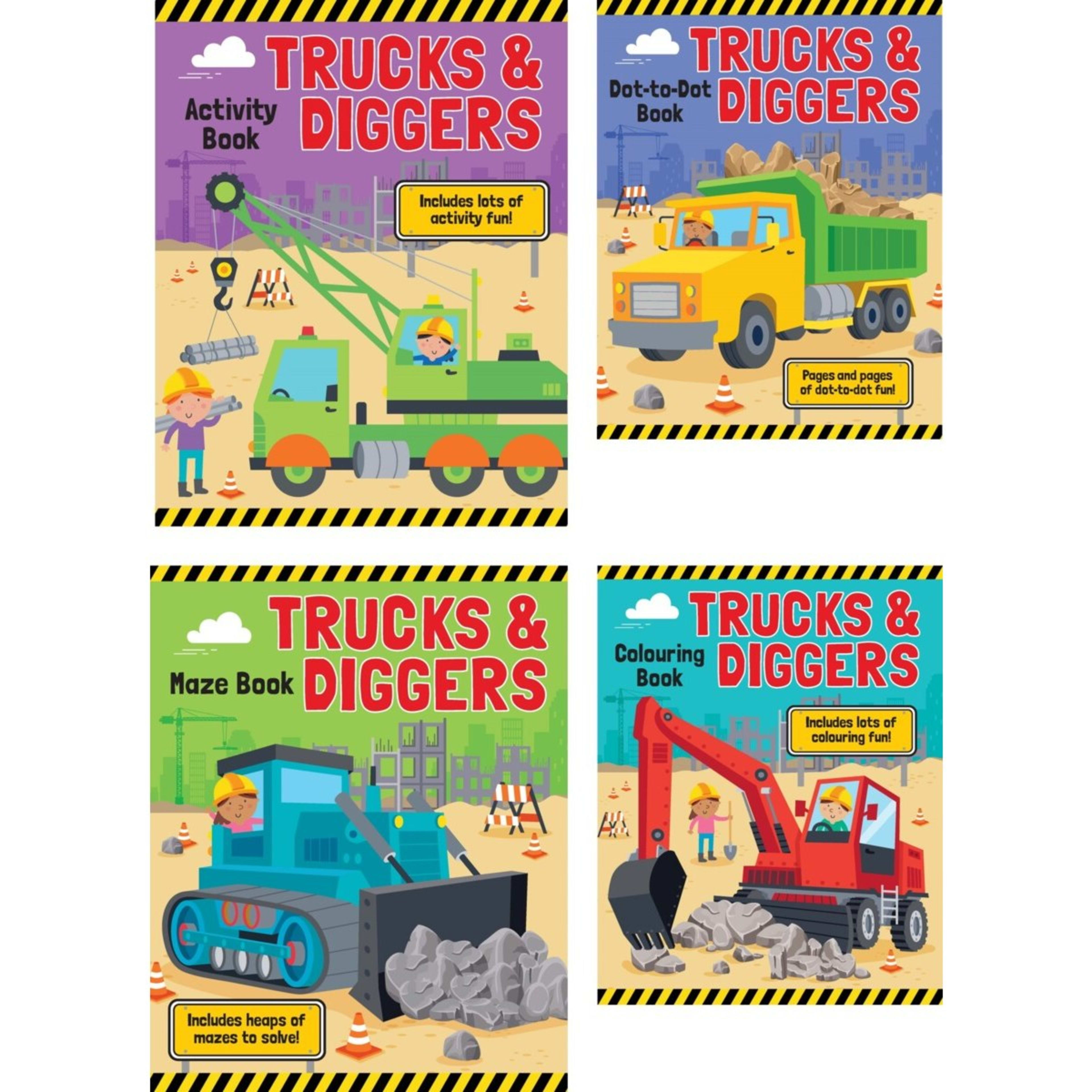 Trucks & Diggers Bubble Stickers Activity Case Kmart