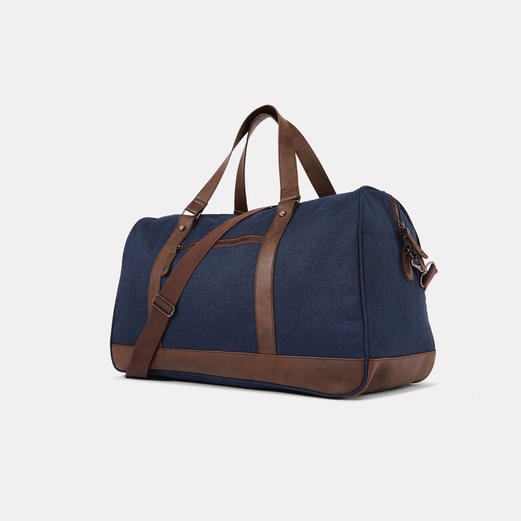 Fitzroy Duffle Navy Tan - Kmart