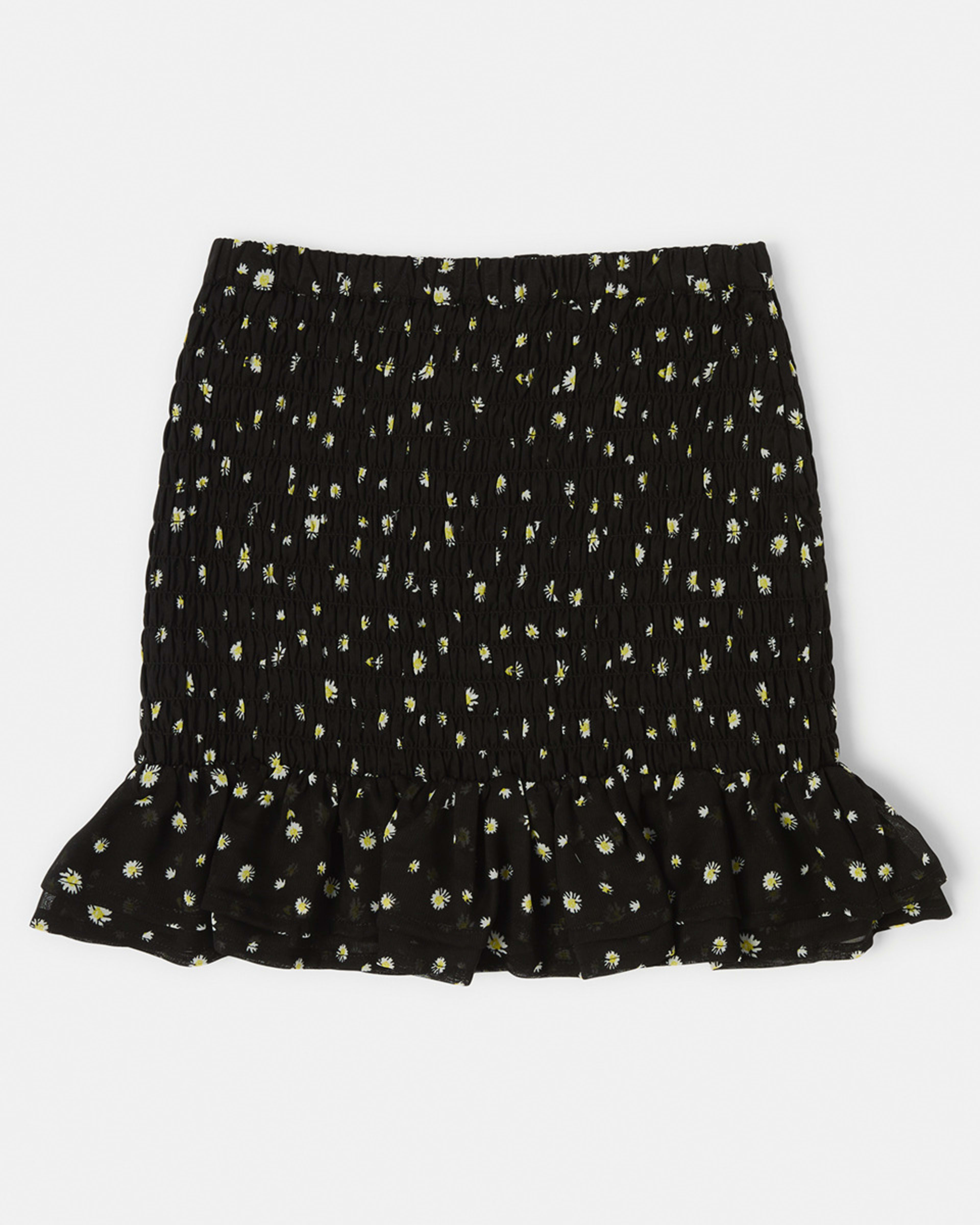 7 Shirred Skirt Daisy Blck, 7 of 8