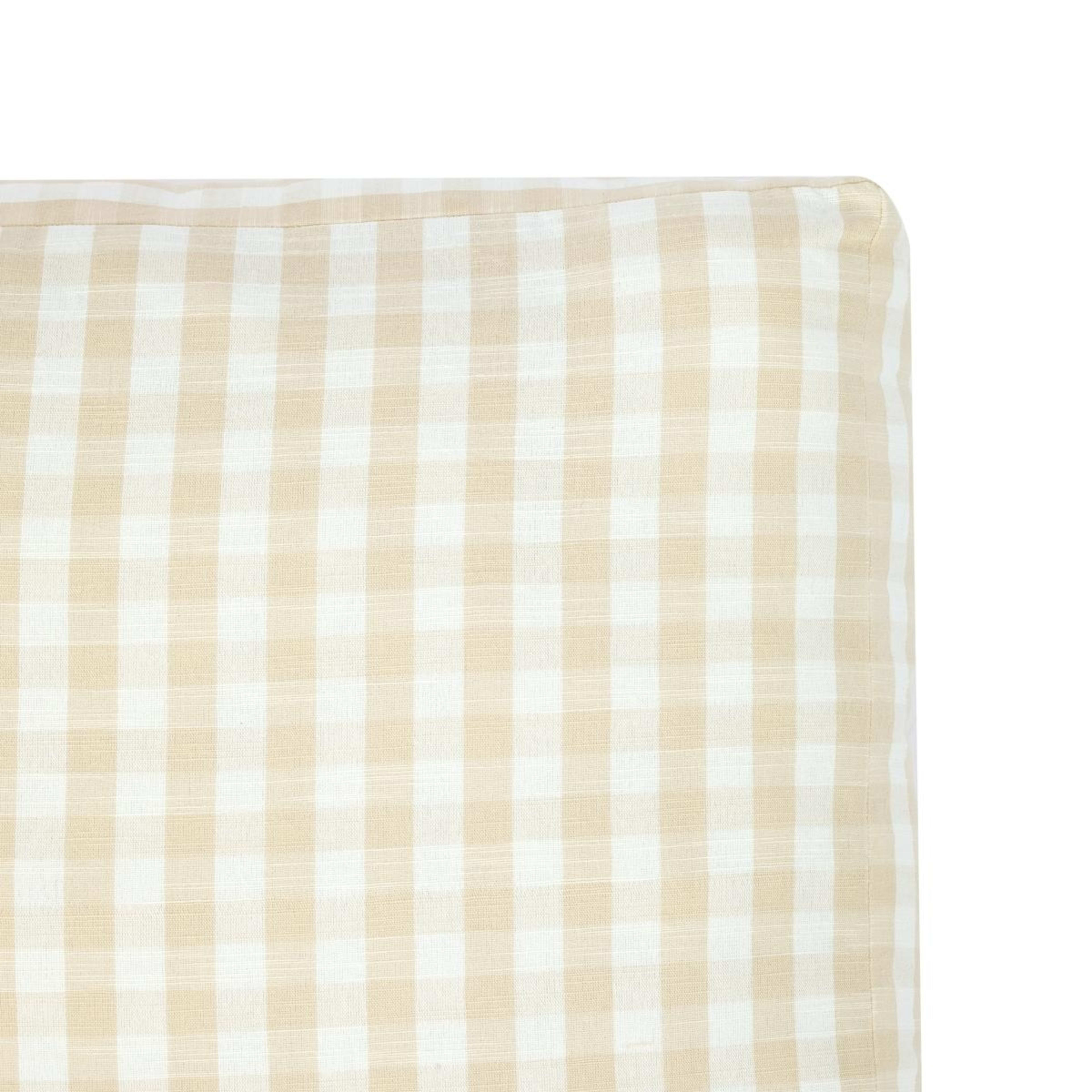 3 60cm Gingham Floor Cushion - Beige, 3 of 6
