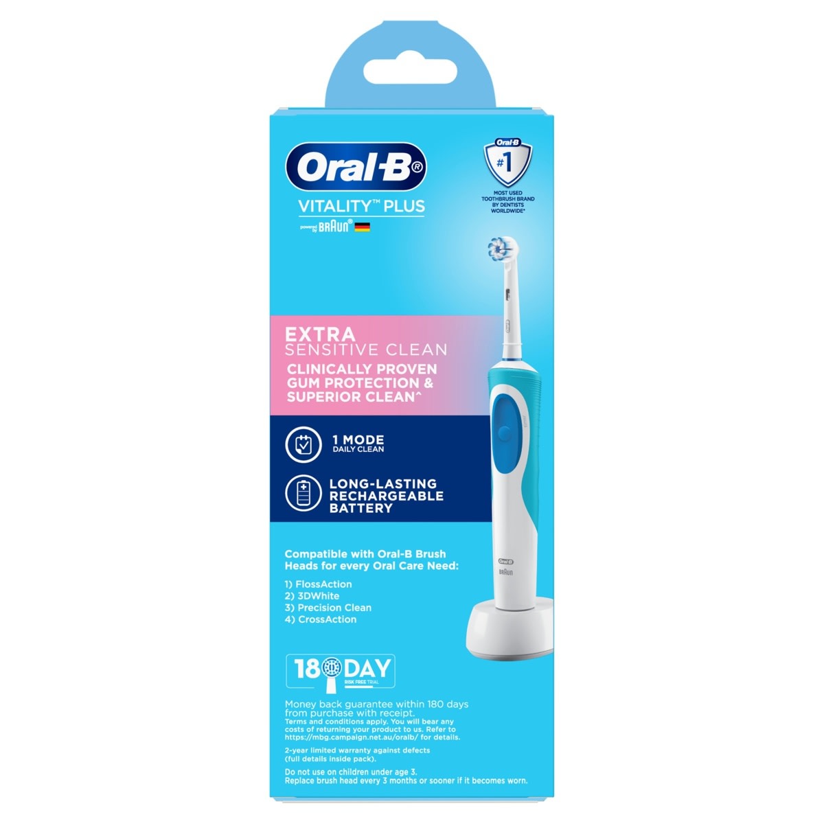 Oral-B Vitality Extra Sensitive Clean Electric Toothbrush - Kmart