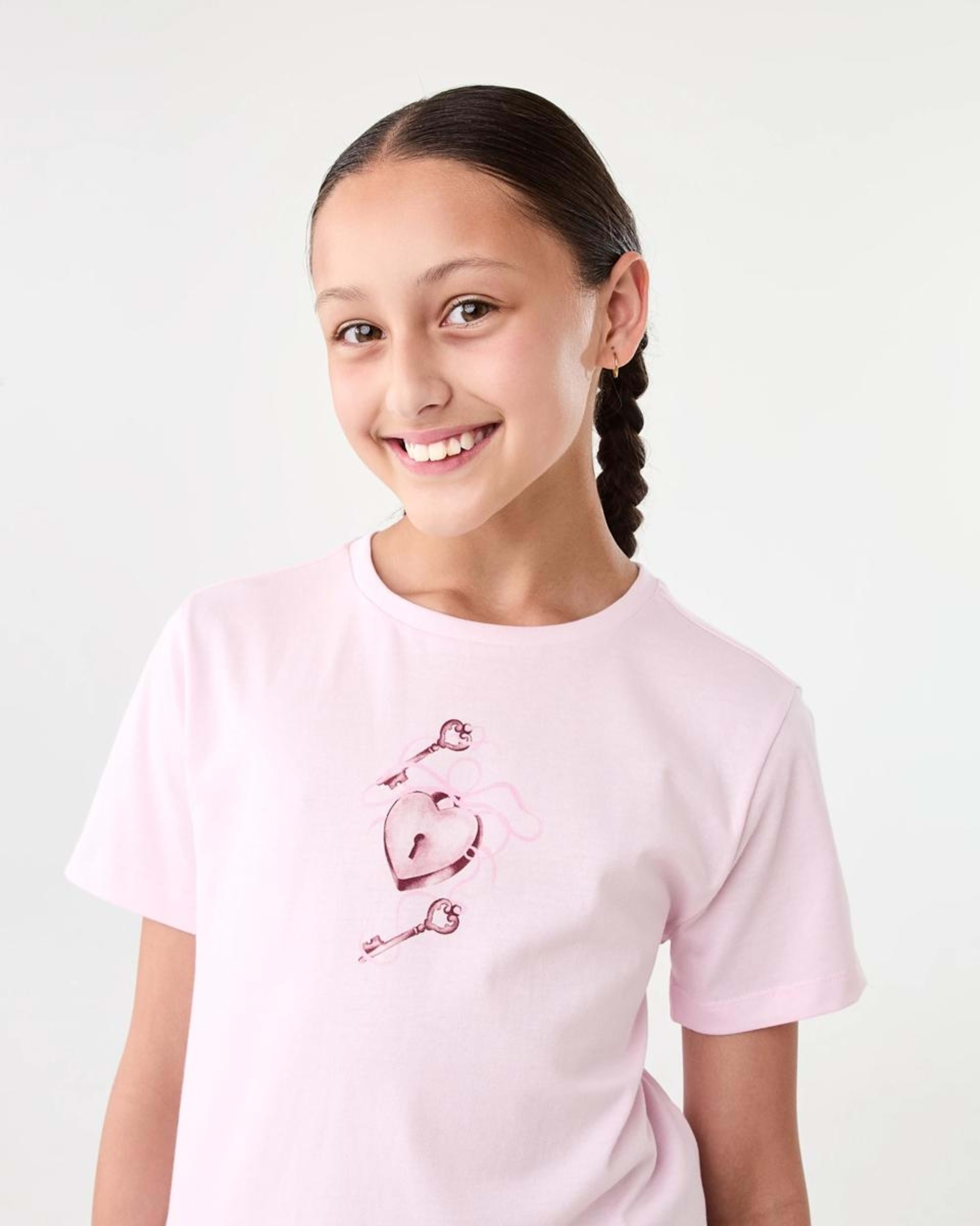 3 Short Sleeve Print T-shirt Pnk Lock, 3 of 7