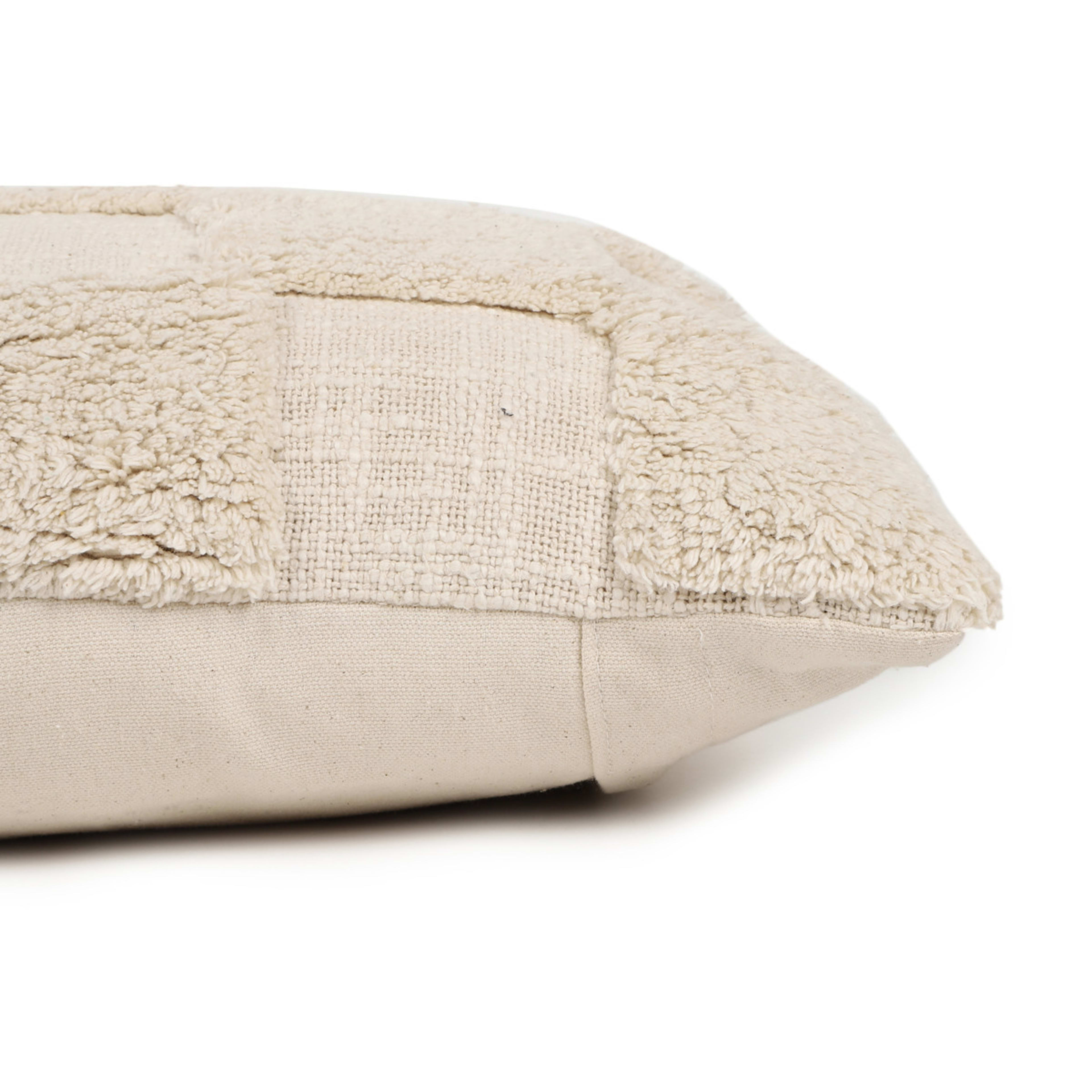 43cm Check Cushion Natural Kmart NZ