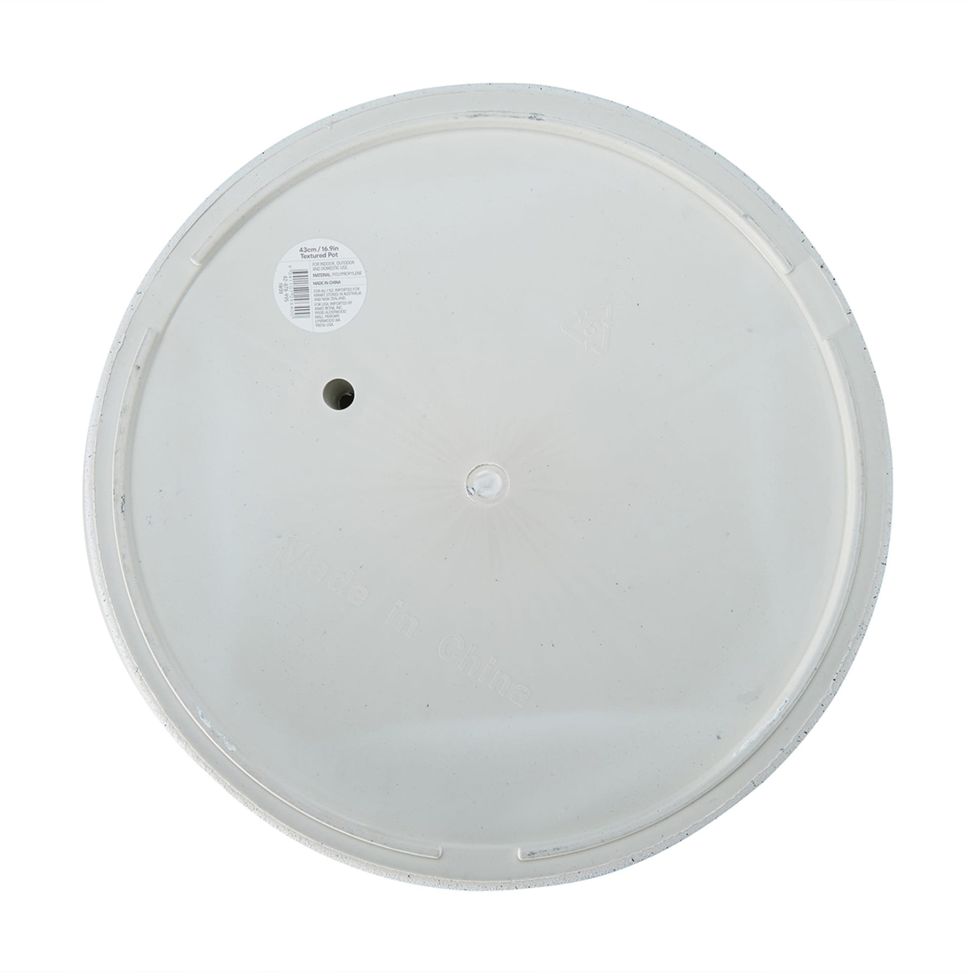 43cm Textured Pot White Kmart