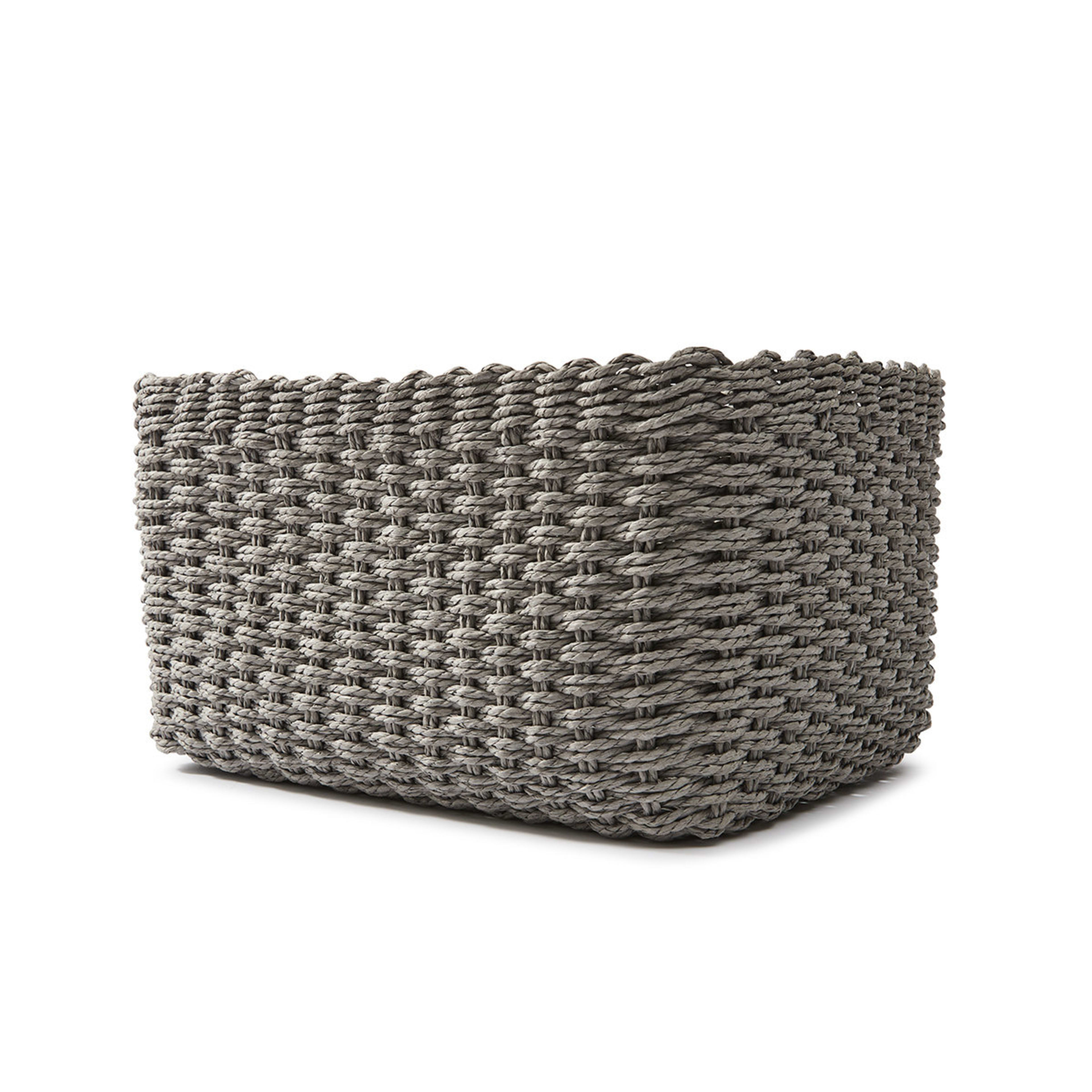 Set of 3 Paper Rope Grey Baskets Kmart