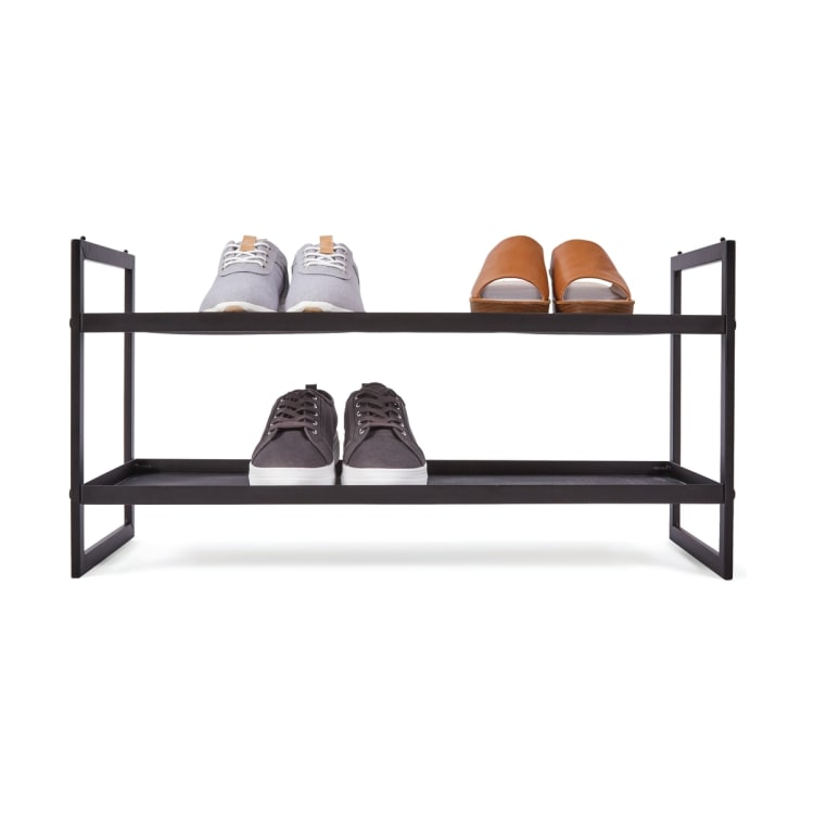 2 Tier Metal Stackable Mesh Shoe Rack Kmart
