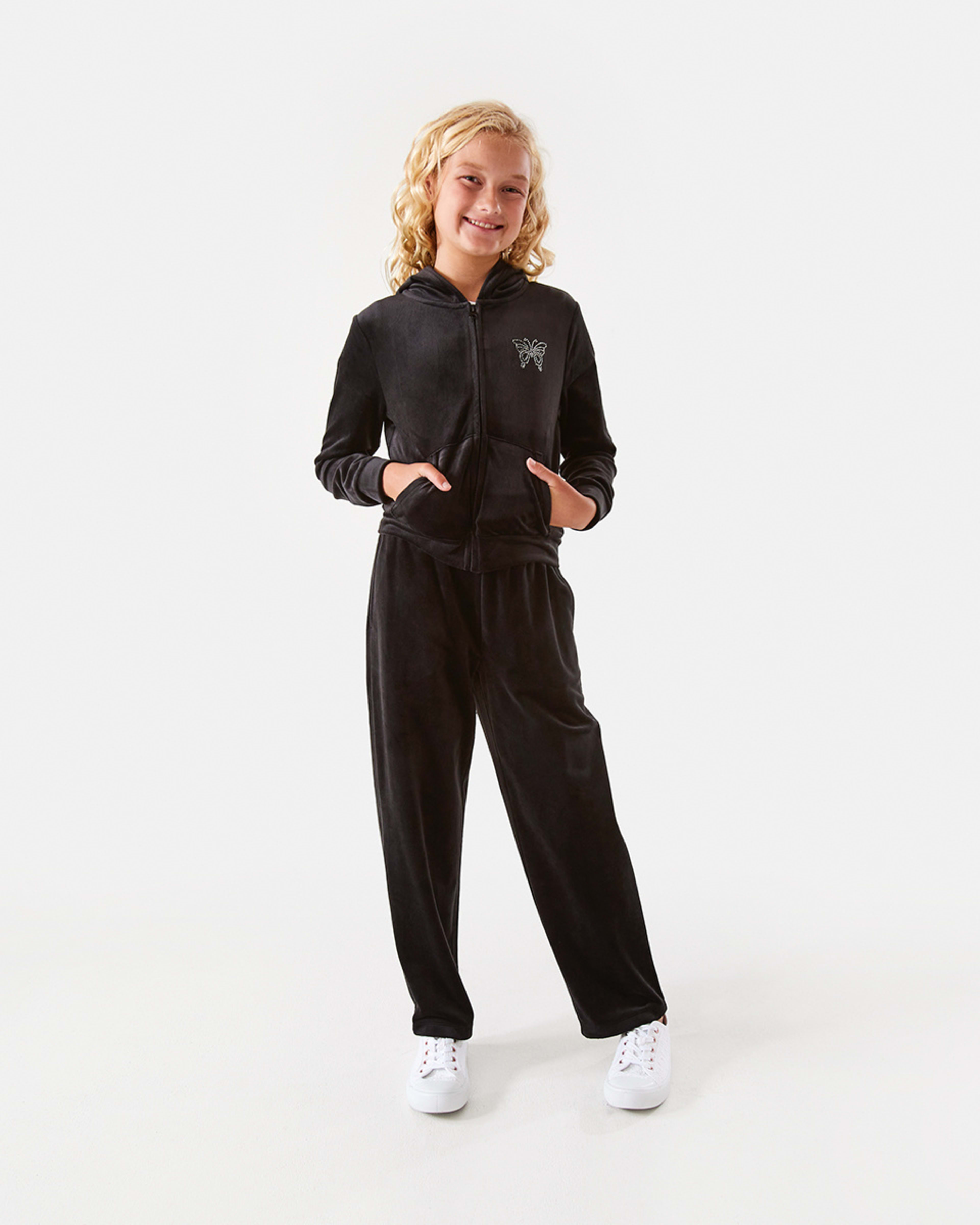 5 Velour Trackpants Black, 5 of 8