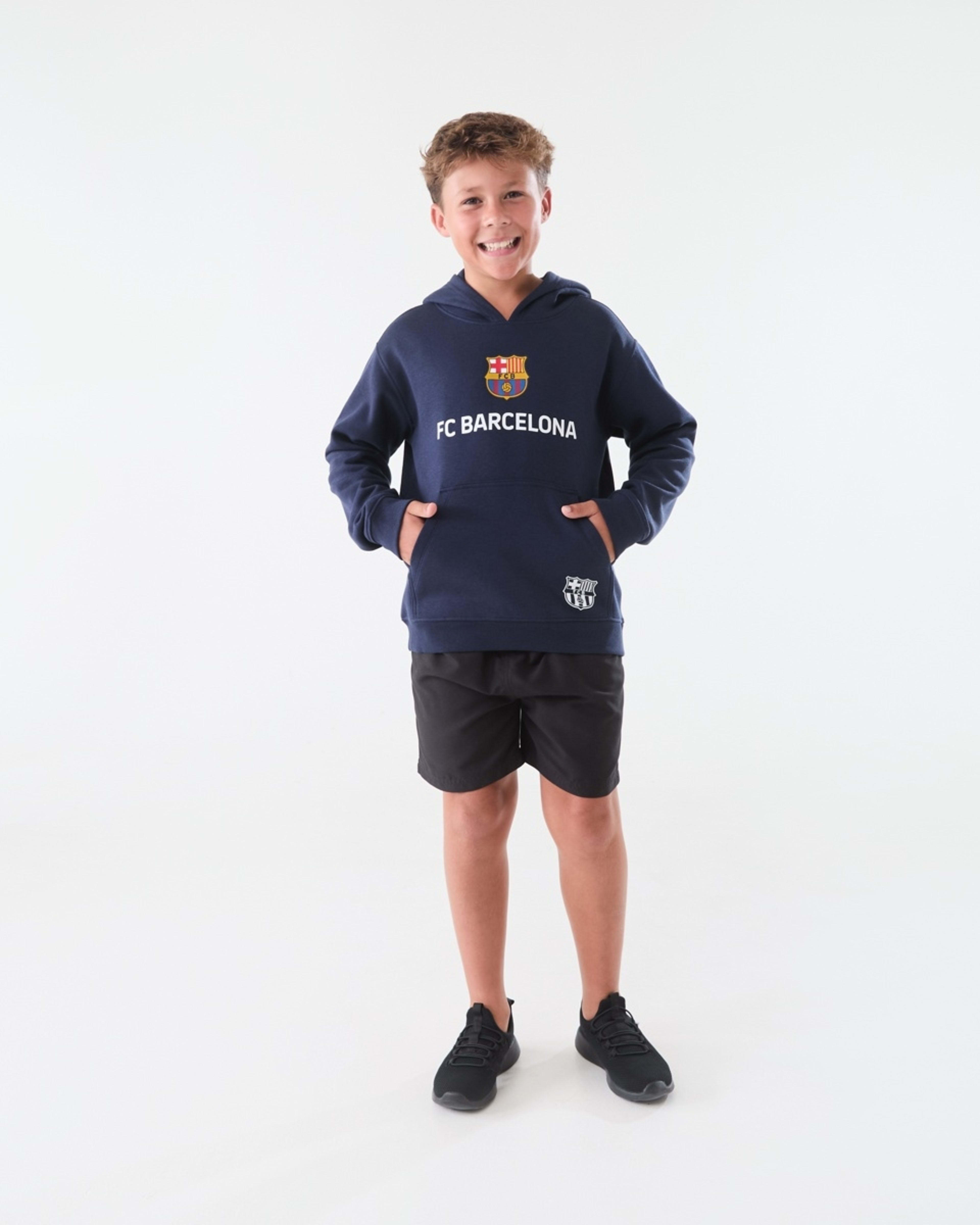 6 Official Youth Barcelona Hoodie Navy, 6 of 7