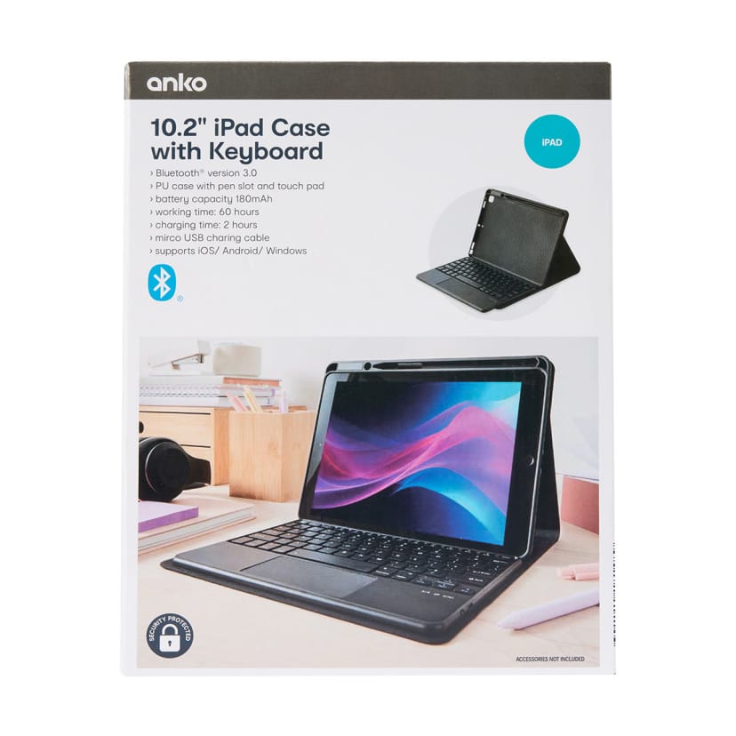 iPad 10.2in. Case with Keyboard Black Kmart