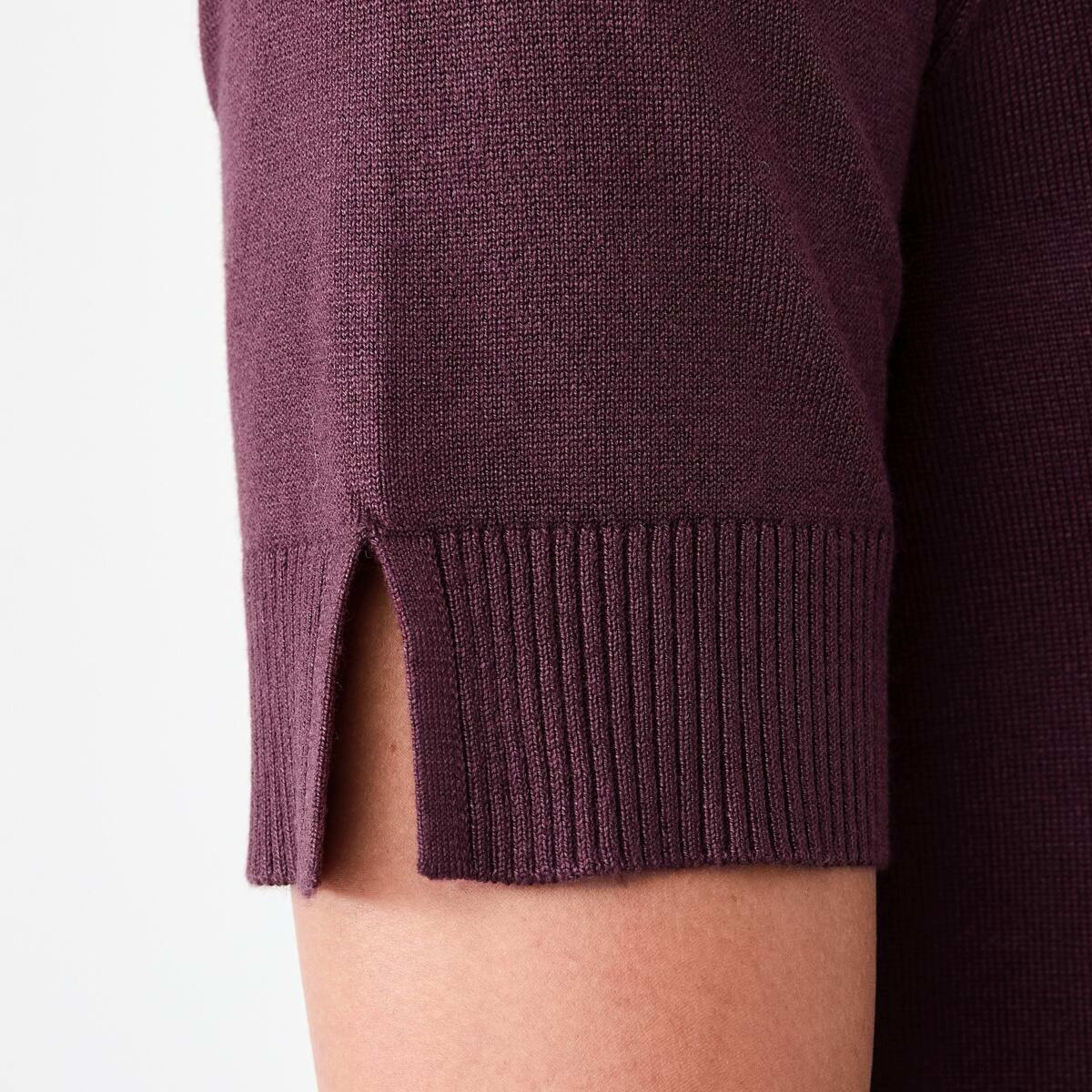 6 Short Elbow Sleeve Crew Neck Top Mulberry, 6 of 6