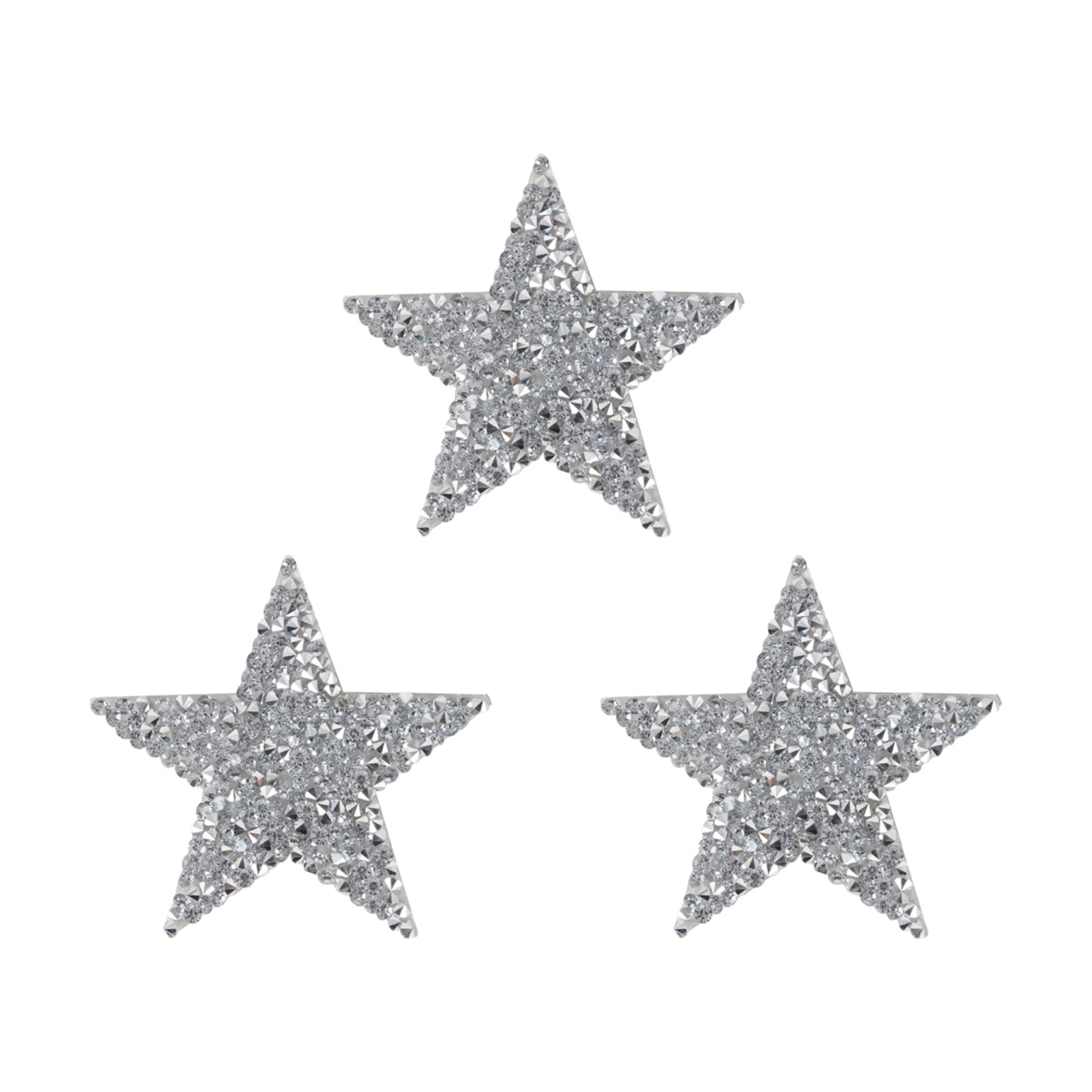 2 3 Piece Rhinestone Patches - Star, 2 of 2
