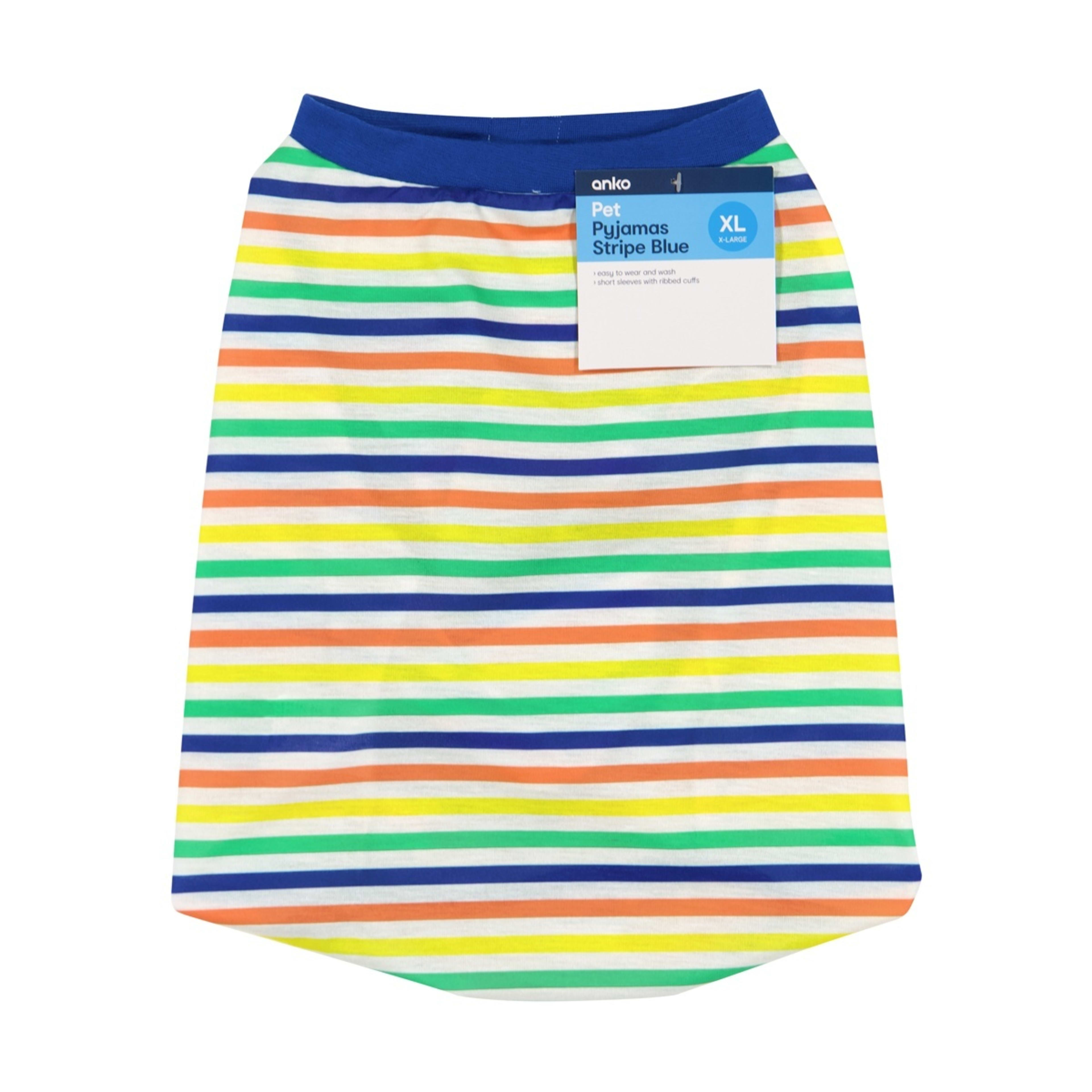 9 Pet Stripe Pyjamas - Extra Large, Blue, 9 of 9